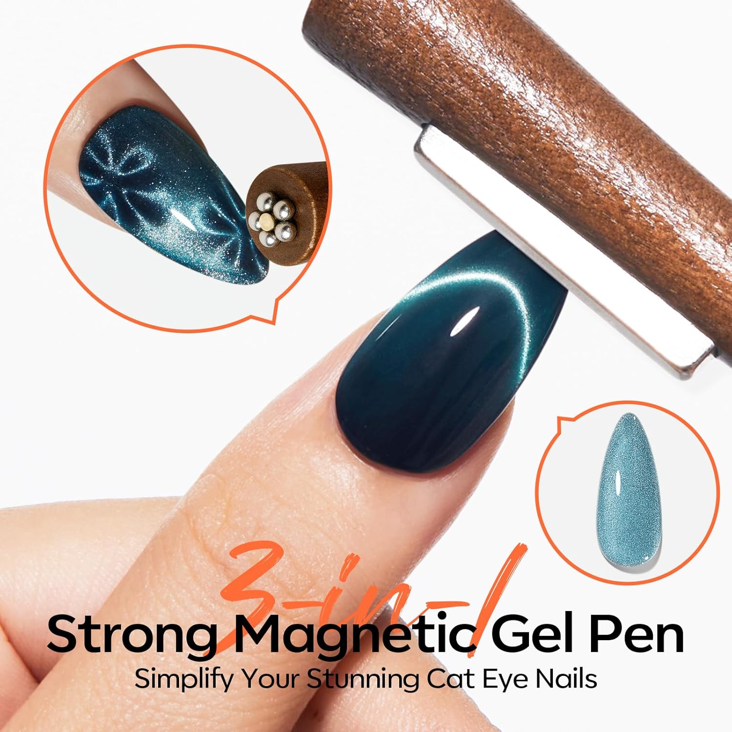Thumbnail 1 de modelones Cat Eye Magnet Set (10-piece) for Magnetic Gel Nail Art