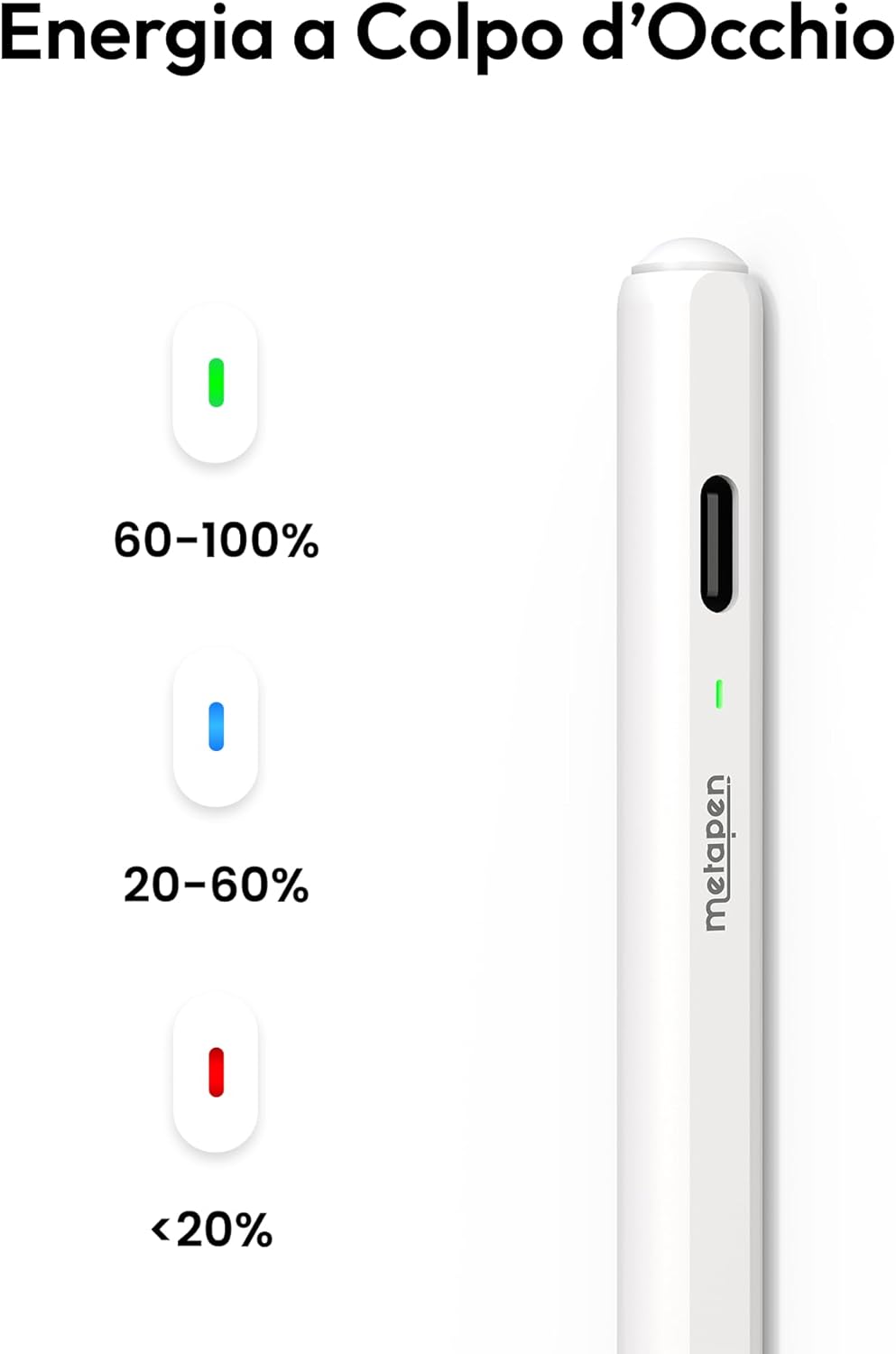 Thumbnail 6 de Metapen Air8 Pro Penna per iPad (2018-2025) con punta Air-Flex morbida e batteria fino a 20 ore