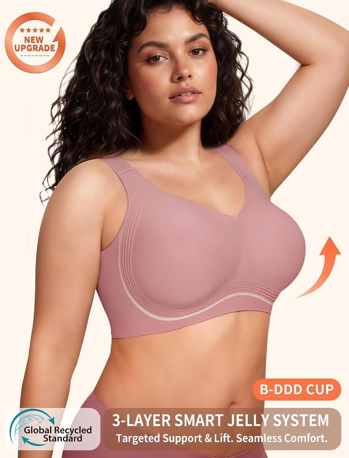 Detalle 2 de PoseFree Seamless Wireless Bra 360° Support 🎀