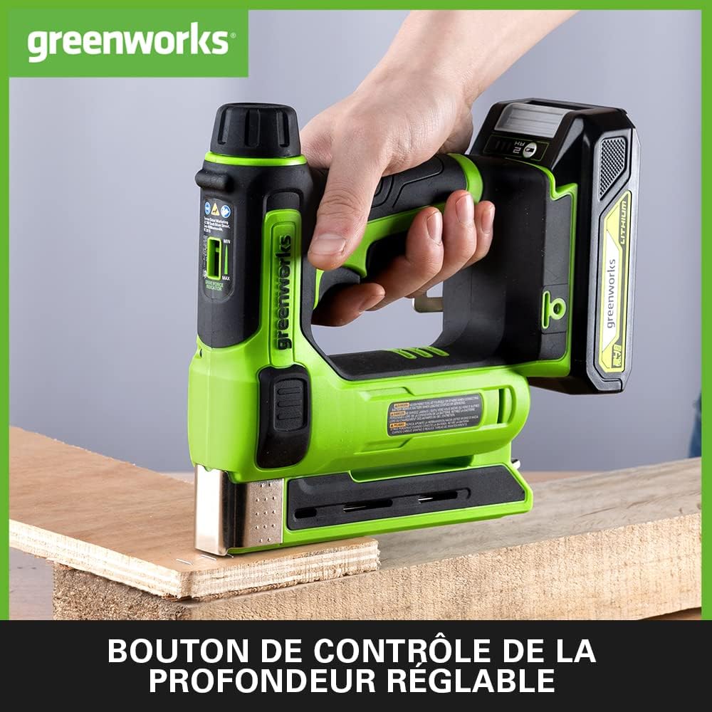 Thumbnail 3 de Greenworks G24CS10 Agrafeuse à Couronne Sans Fil (24V) – sans Batterie ni Chargeur