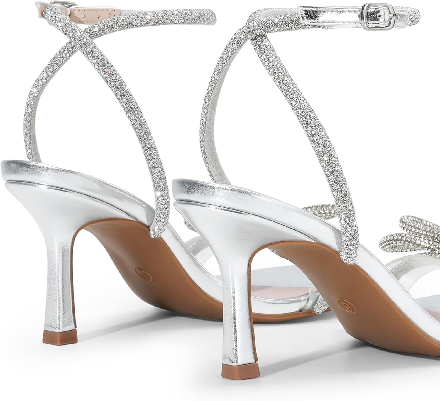 Thumbnail 4 de DREAM PAIRS Women’s Double Bowknots Heels with Open Square Toe & Ankle Strap