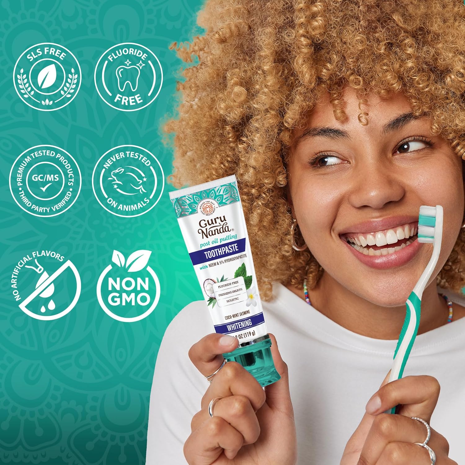 Thumbnail 5 de GuruNanda Hydroxyapatite Toothpaste 4.2 oz 🦷