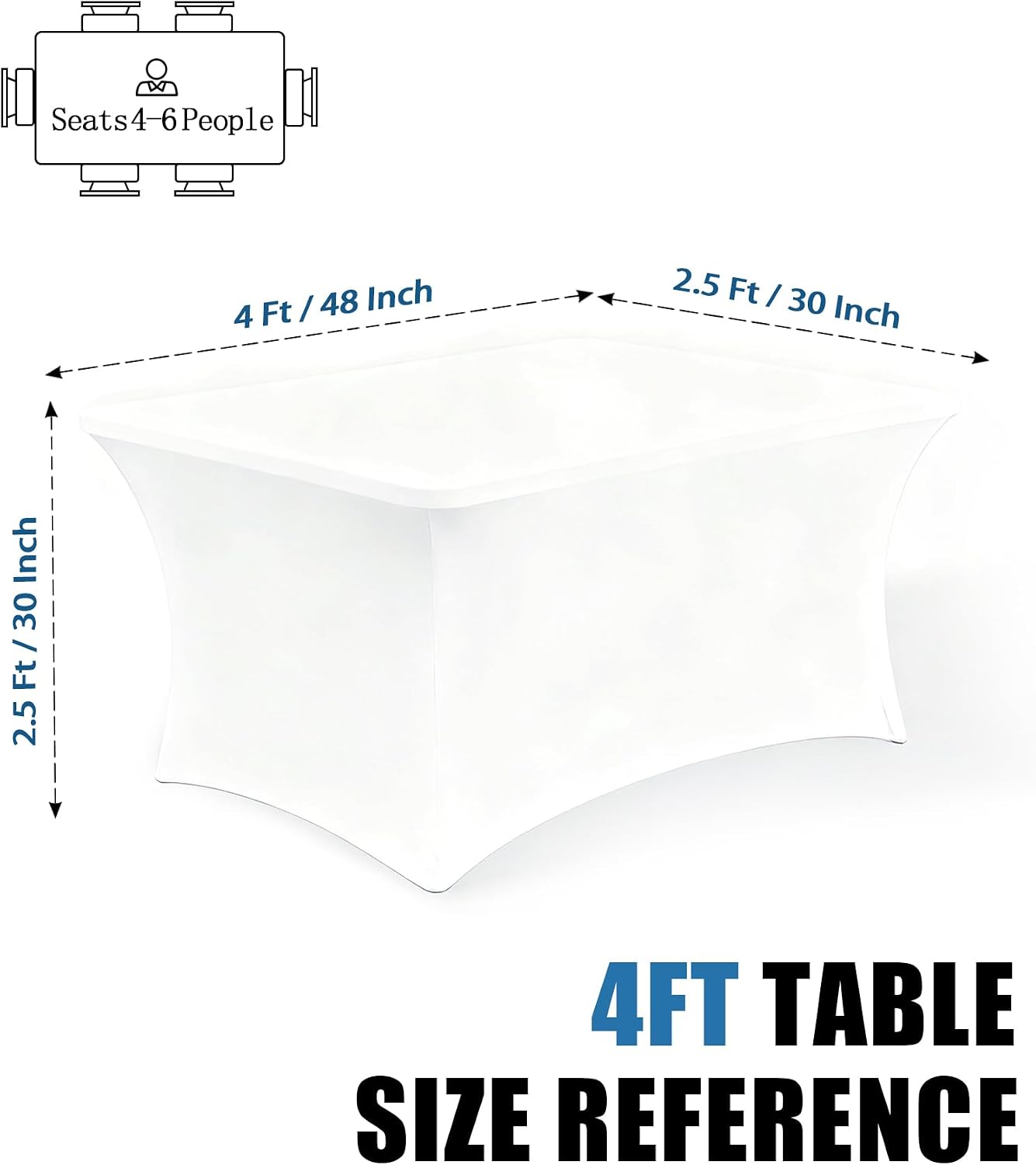 Detalle de Lemict Stretch Tablecloth, 4 ft
