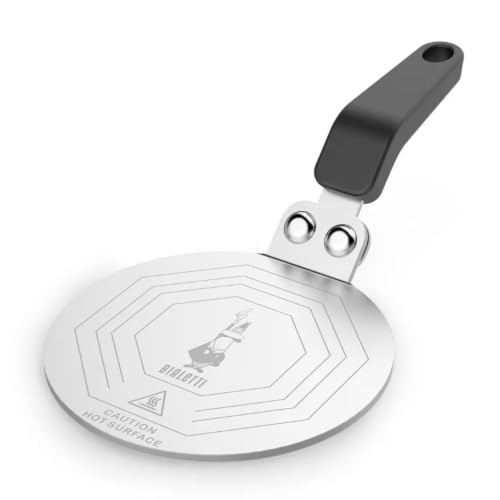 Detalle de Bialetti Piattello A Induzione 13 Cm, Argento: Adattatore in acciaio per uso su piani a induzione