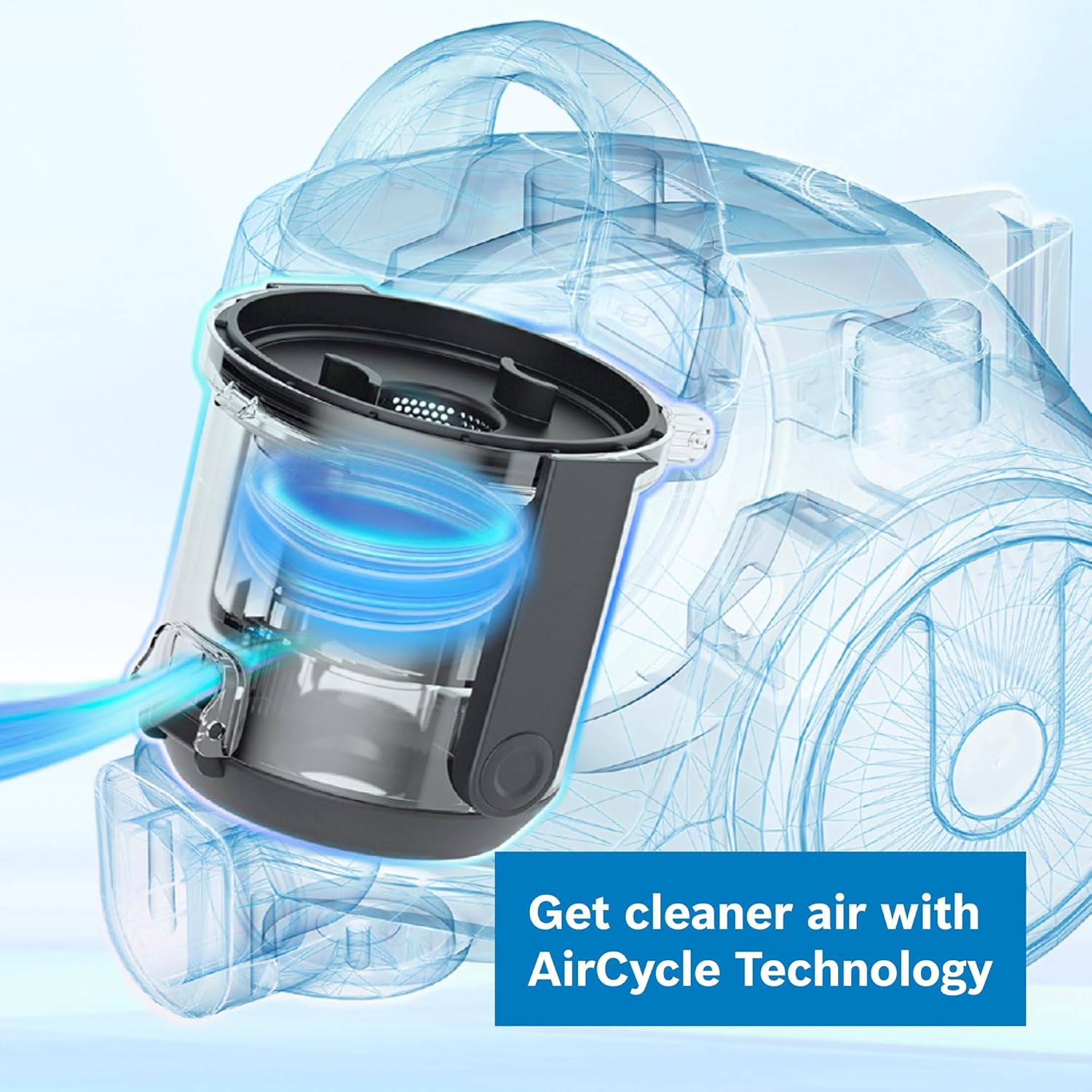 Thumbnail 2 de Bosch Series 2 BGS05BU2GB bagless cylinder vacuum with Mini AirTurbo nozzle (700W) – turquoise