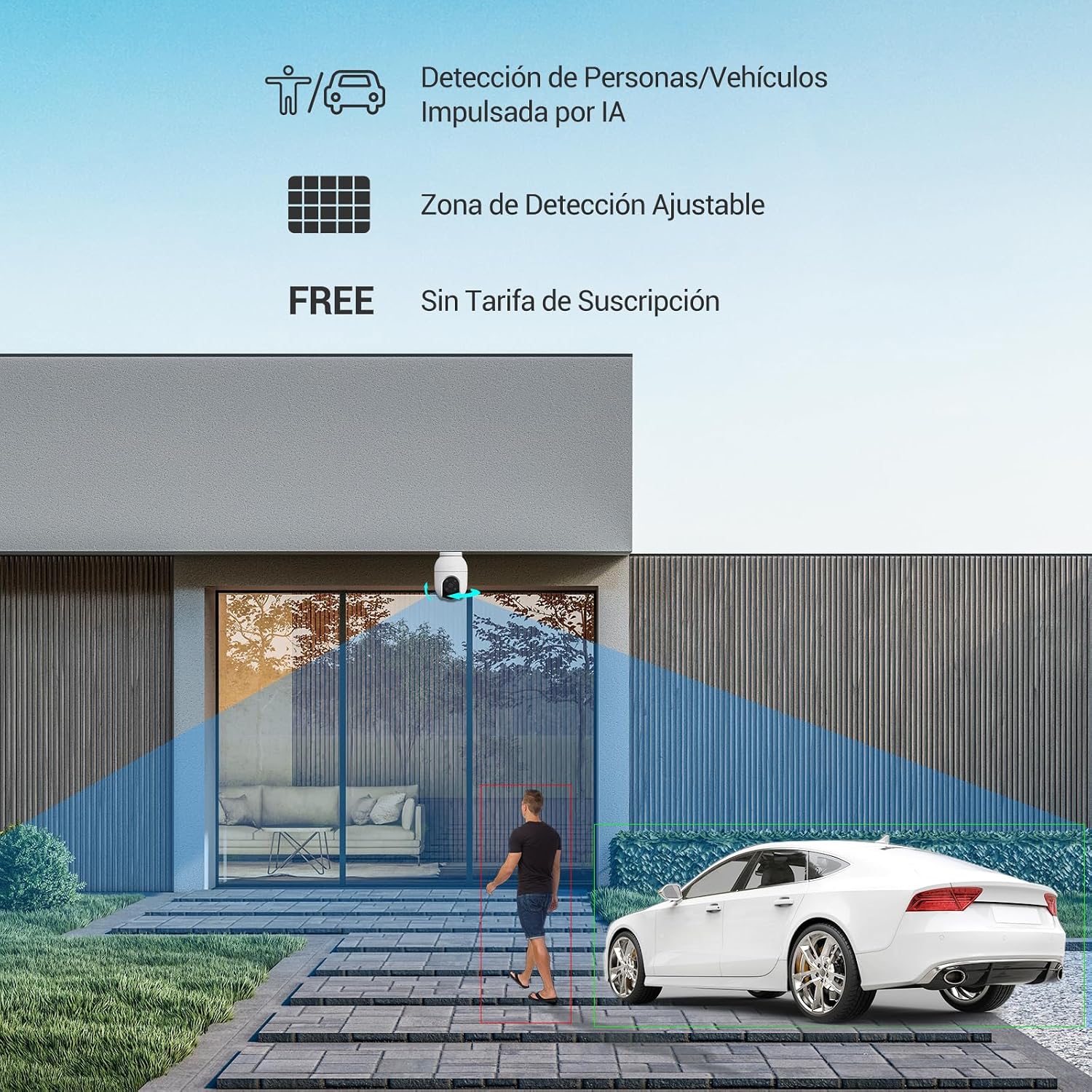 Detalle 2 de EZVIZ C8C Cámara Exterior 3K WiFi con Visión Nocturna 🌙