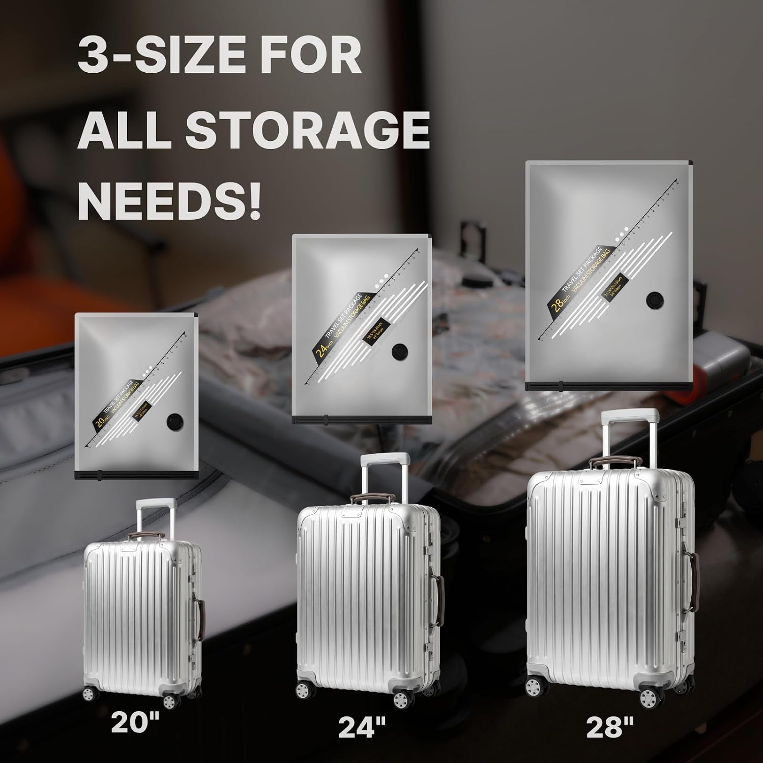 Detalle de ONFOVE Travel Vacuum Bags 10-Pack