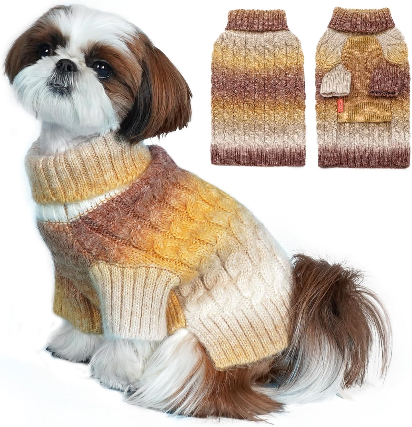Detalle de KYEESE Dog Sweater in Short-Fiber Spray Yarn