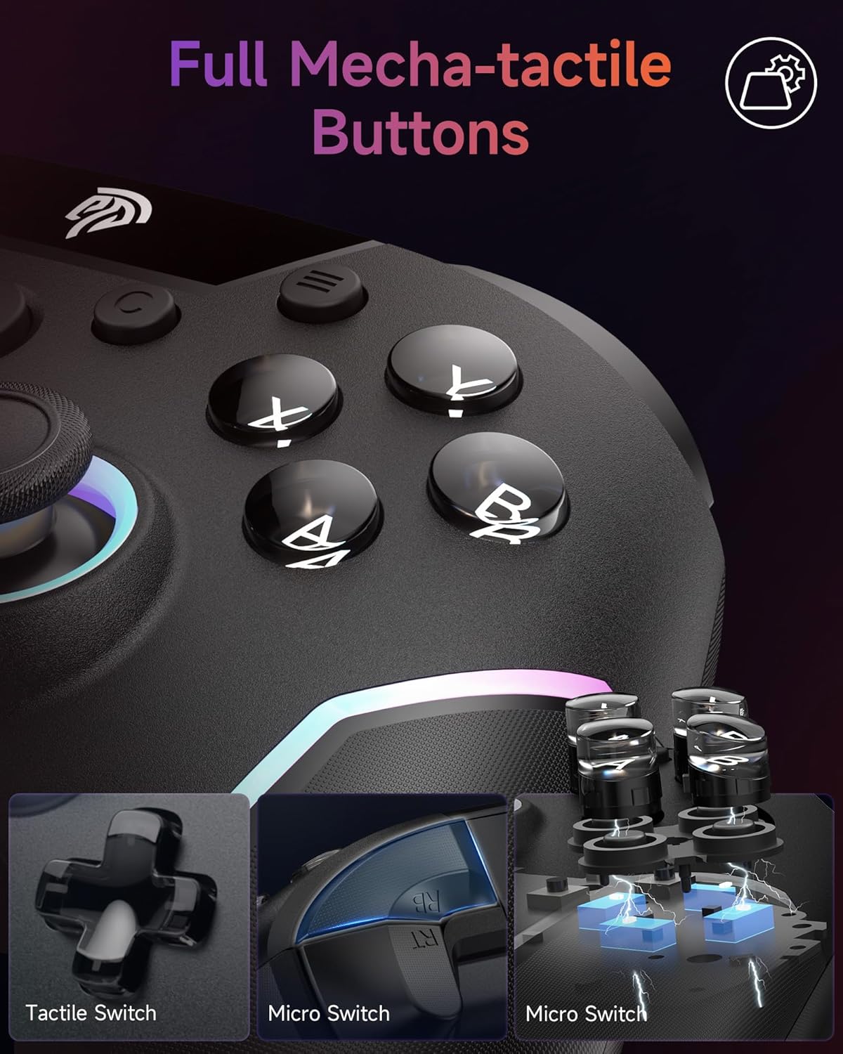 Detalle de EasySMX X20 kabelloser Controller