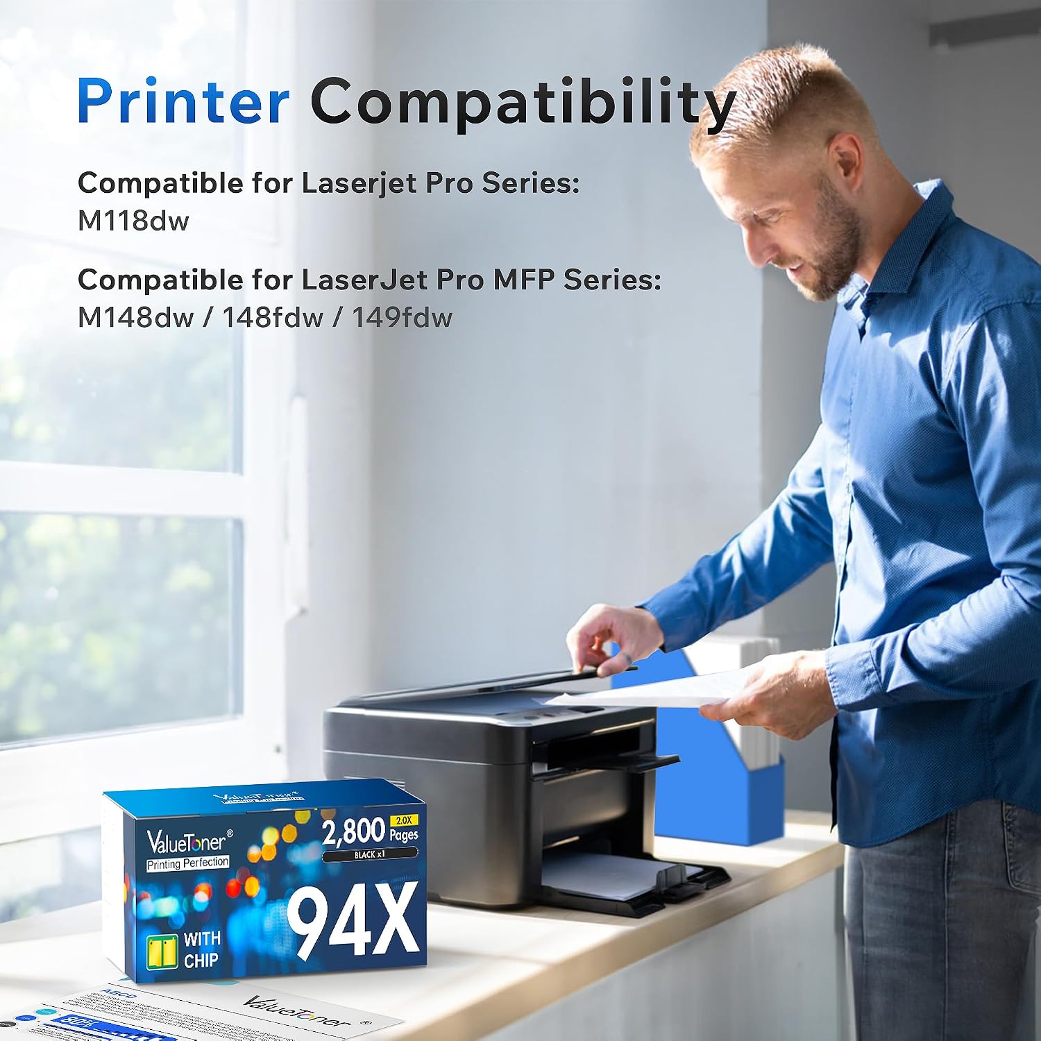 Detalle 2 de Valuetoner 94X CF294X Black High-Yield Toner Cartridge for HP LaserJet Pro