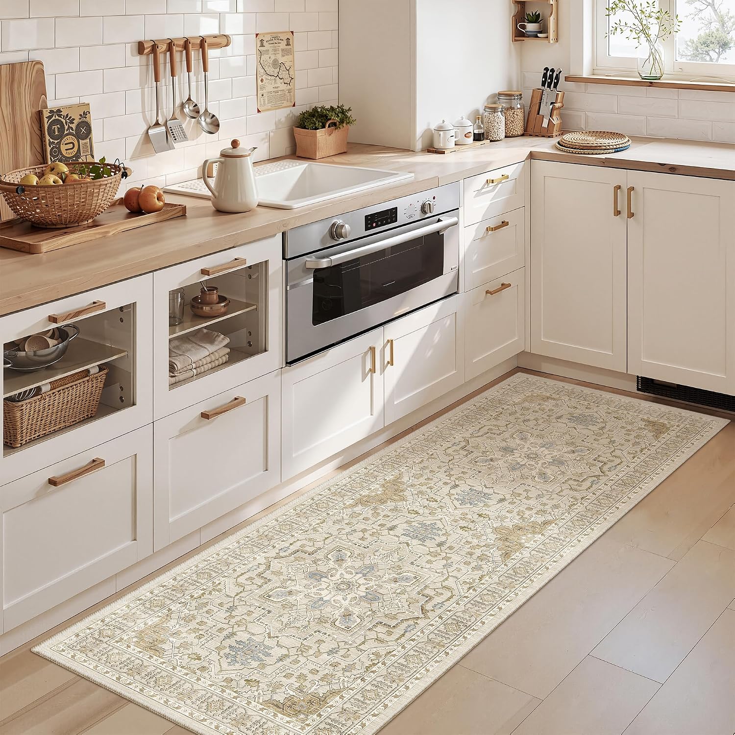 Detalle 2 de Madane Hallway Runner Rug 2'x5' washable