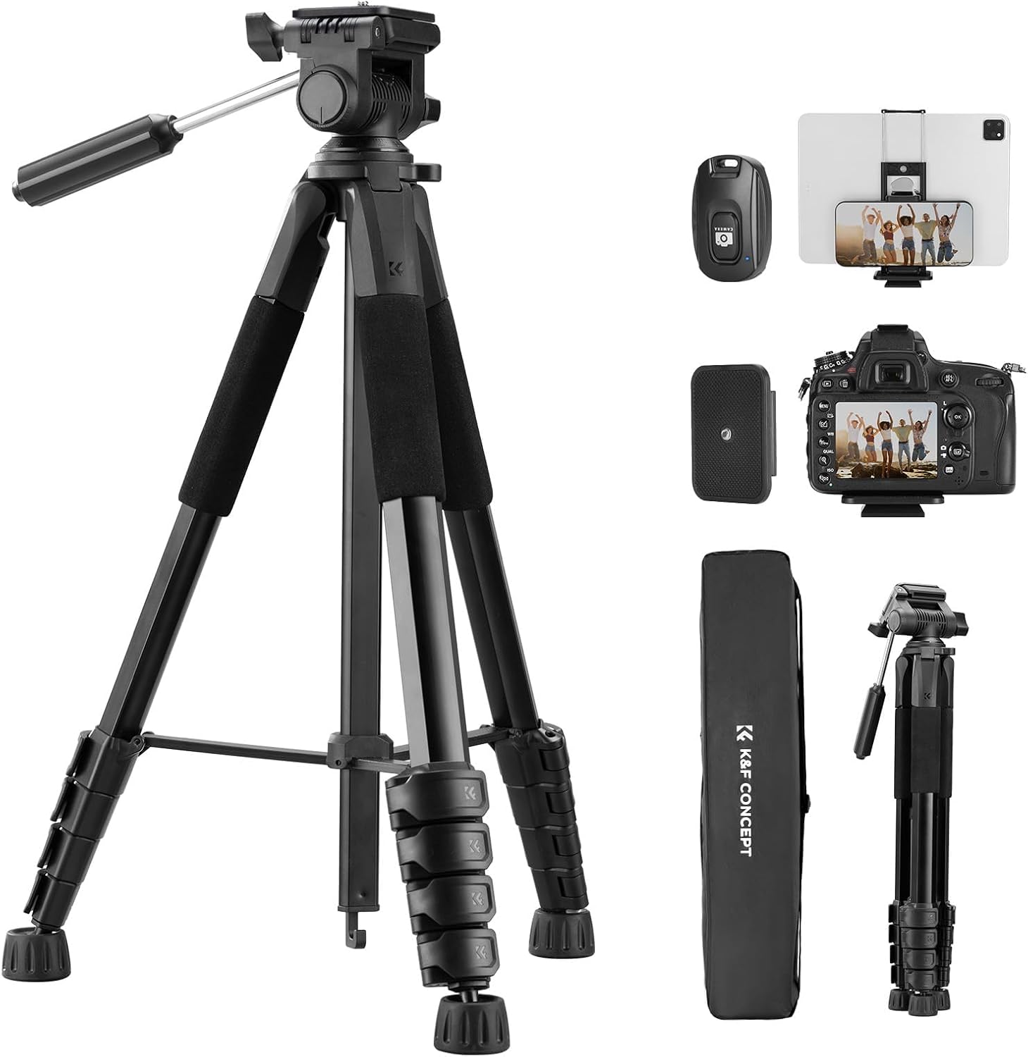 Detalle de K&F CONCEPT 75" Camera Tripod