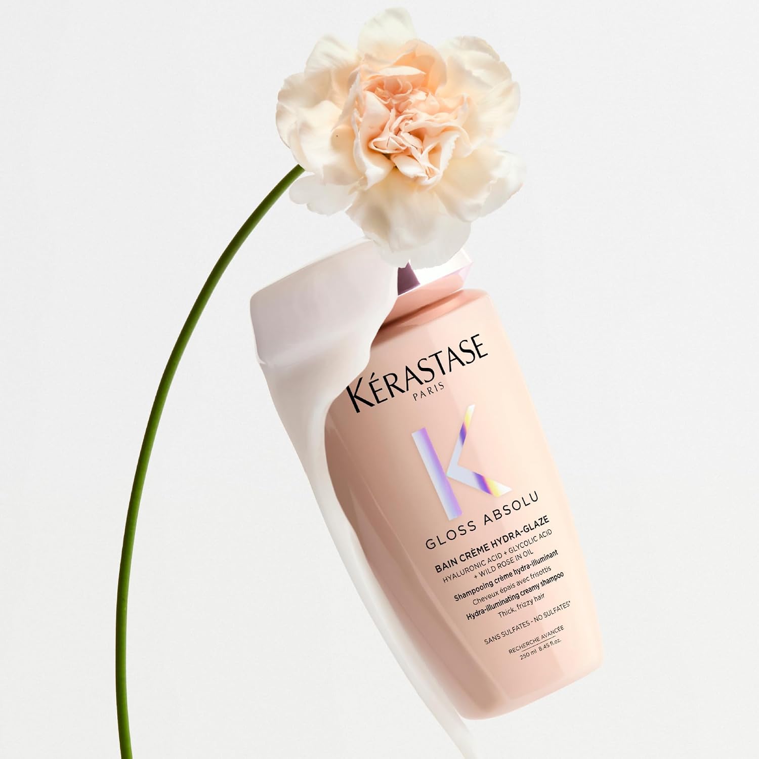 Detalle 2 de Kérastase Gloss Absolu Bain Crème Hydra-Glaze: shampoo cremoso per capelli spessi e crespi