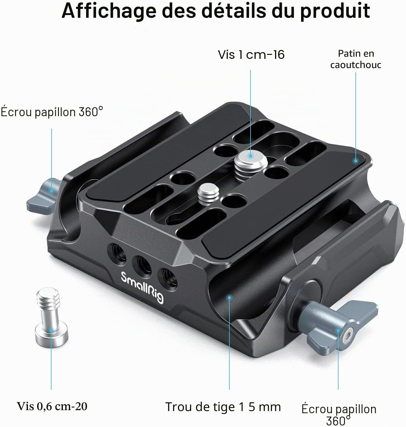 Thumbnail 5 de SMALLRIG 3357 plaque de base universelle