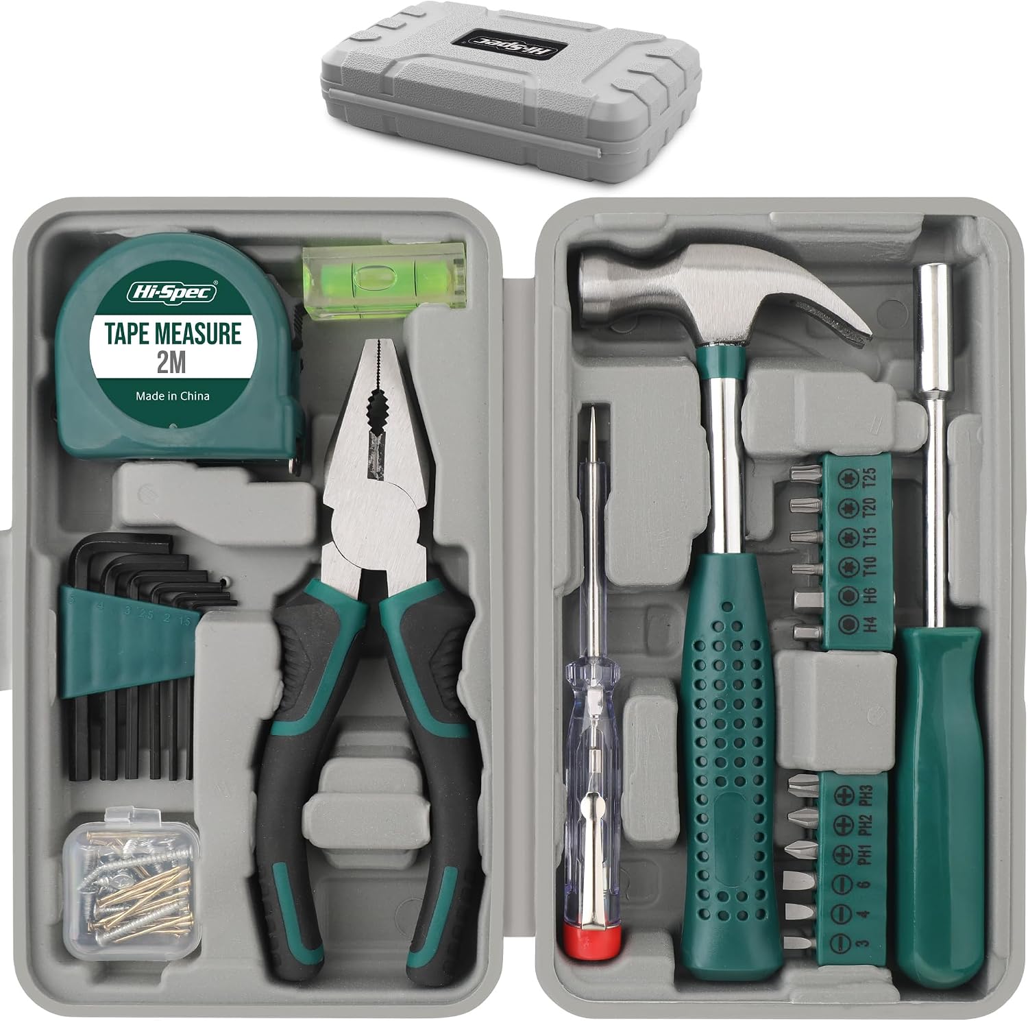 Detalle de Hi-Spec 25 piezas juego compacto de herramientas