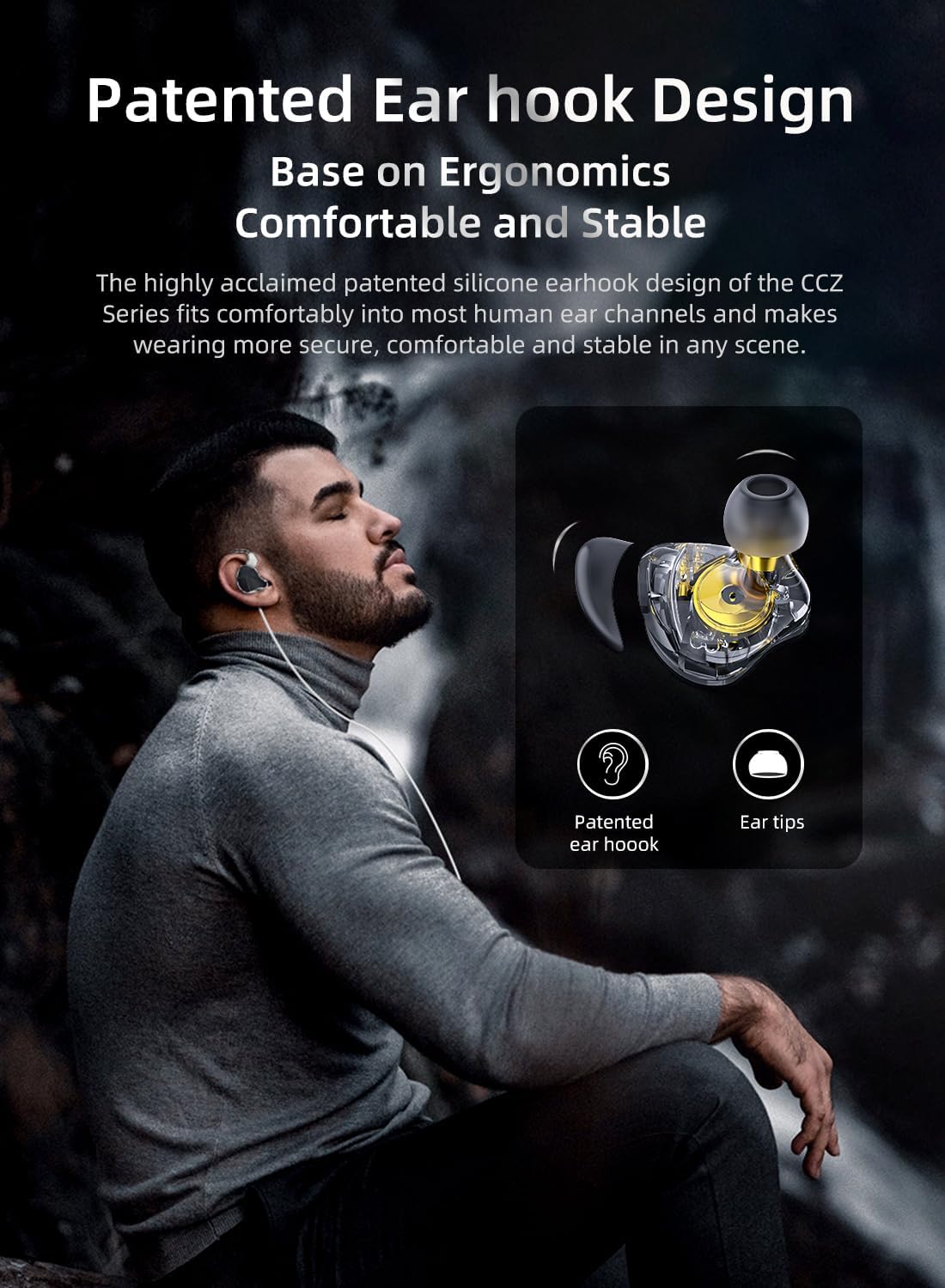 Thumbnail 6 de Yinyoo CCZ BC04 IEM: Hybrid DD+BA In-Ear Monitors with Detachable 2PIN Cable