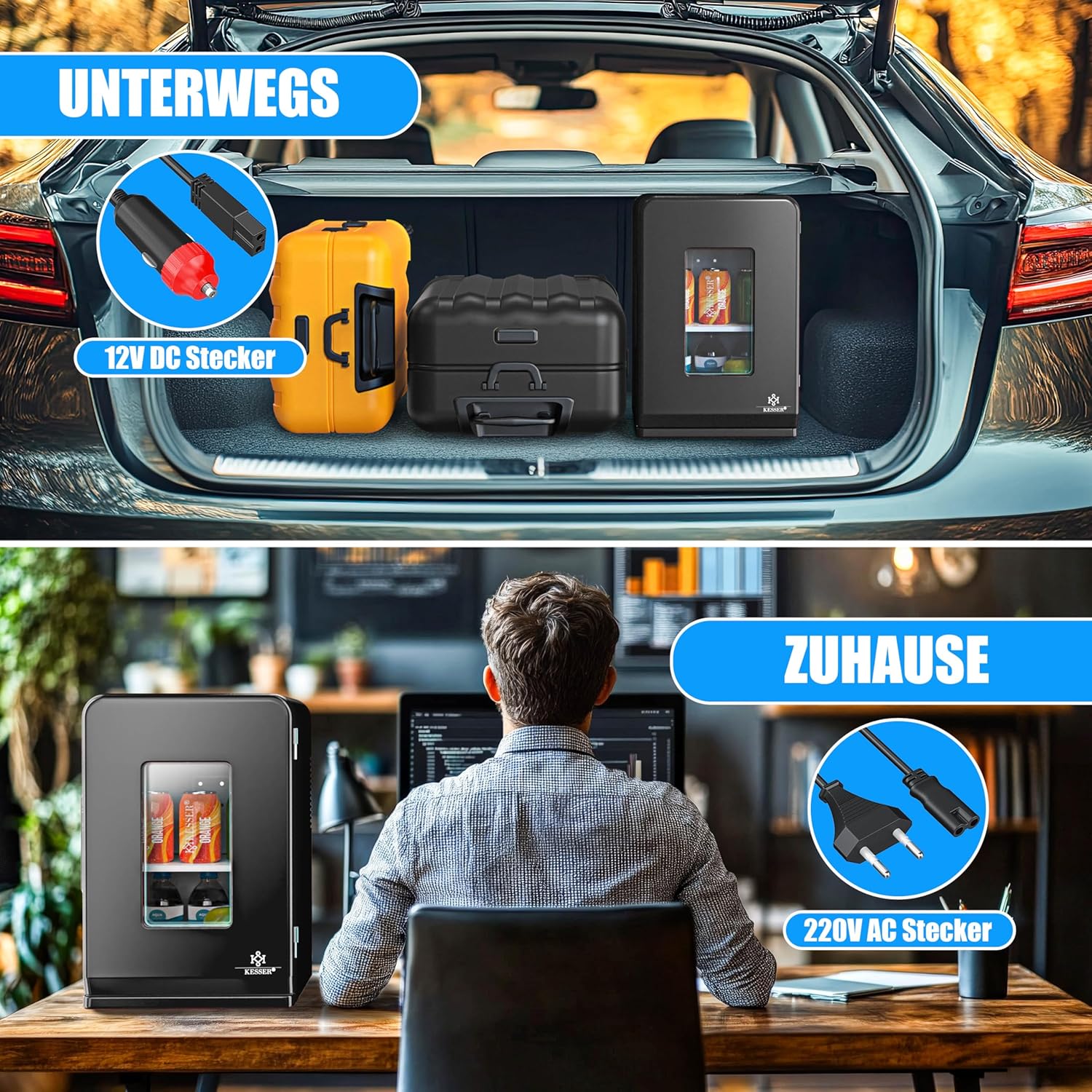Thumbnail 5 de KESSER® 2in1 Mini Kühlschrank 15 Liter