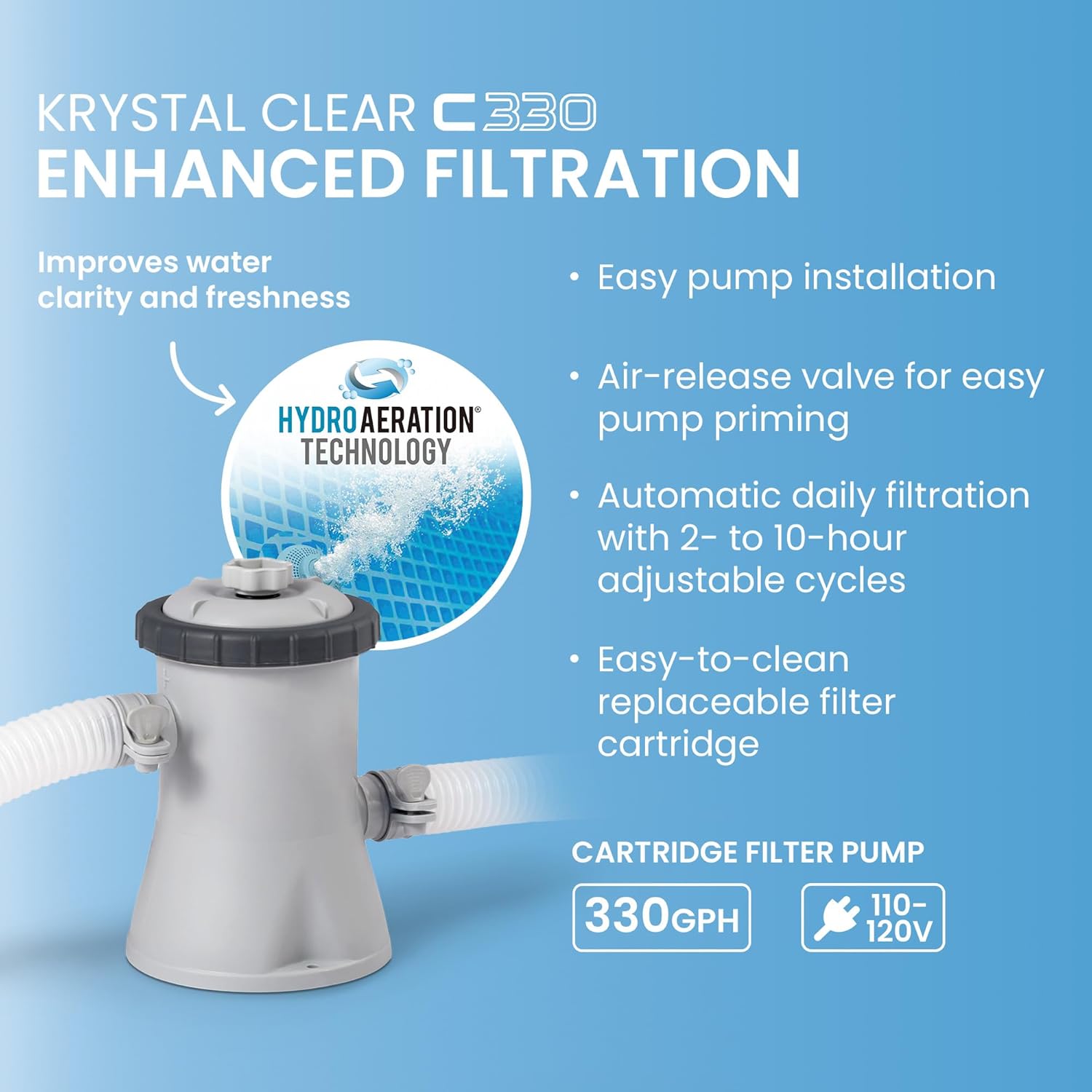 Thumbnail 5 de Intex Easy Set 10 ft x 30 in Above Ground Pool Set (Round Inflatable) with 330 GPH Cartridge Filter Pump