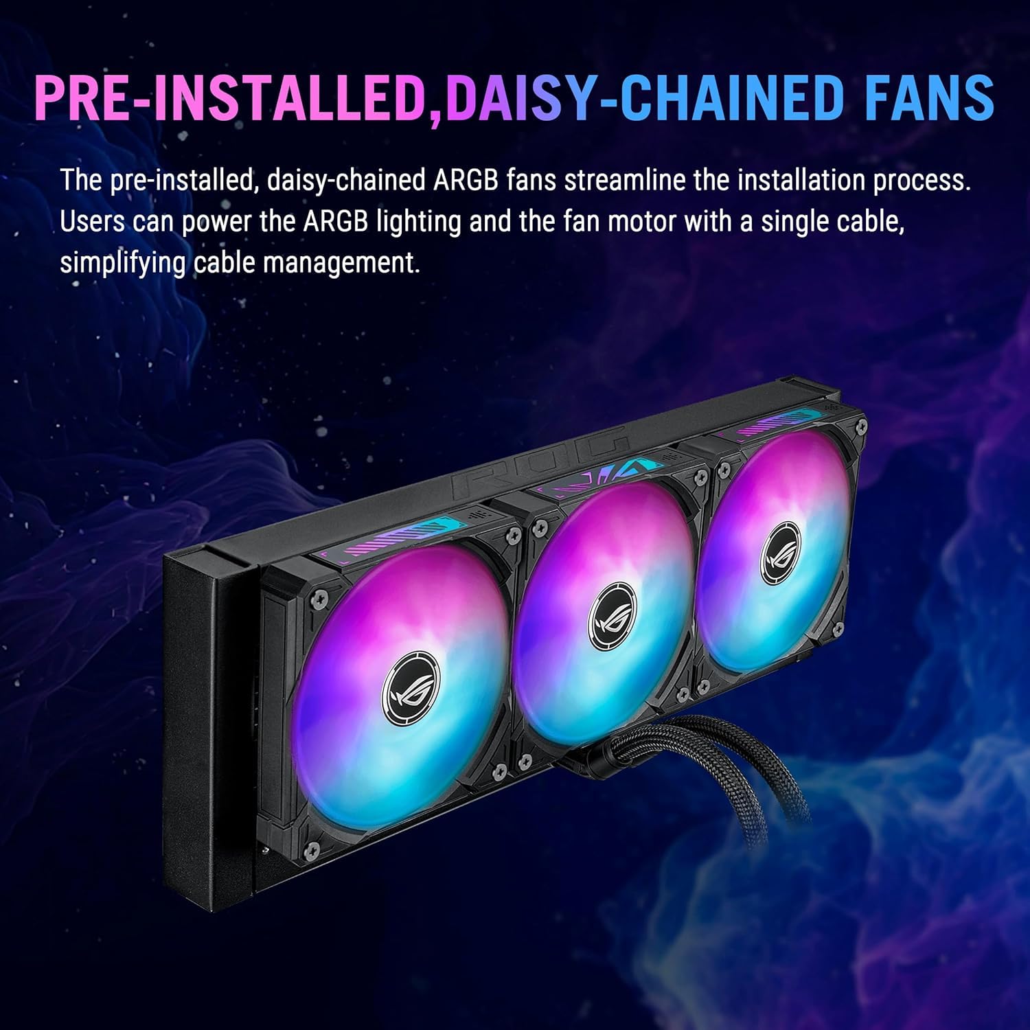 Detalle de ROG Ryuo IV SLC 360 ARGB CPU Cooling System with 2K AMOLED 6.67" Curved Screen