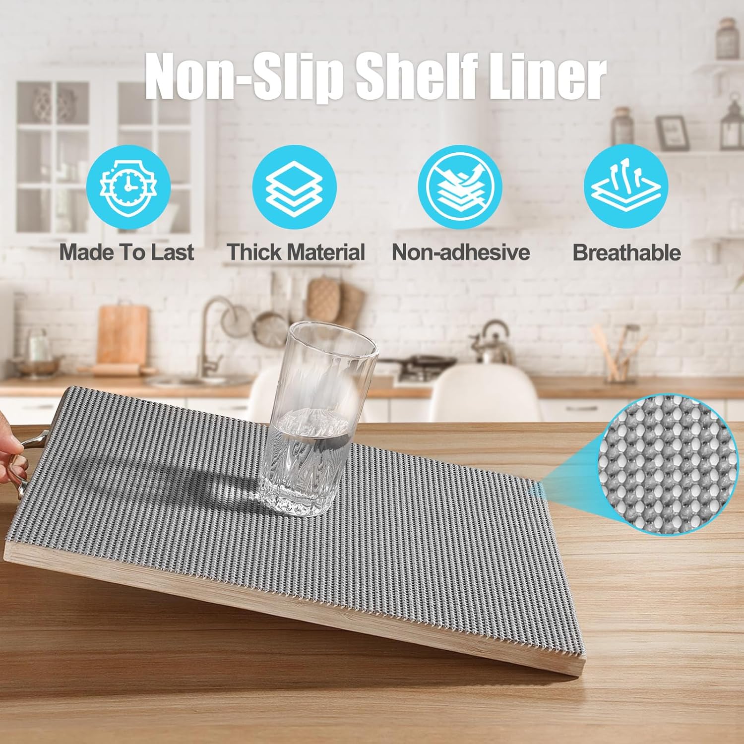 Thumbnail 1 de Songrey non-slip drawer liner 12 in x 20 ft
