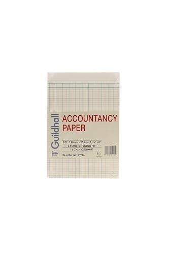 Detalle de Exacompta Guildhall A4 Accountancy Paper, 298 x 203mm, 24 Sheets, 16 Cash Columns