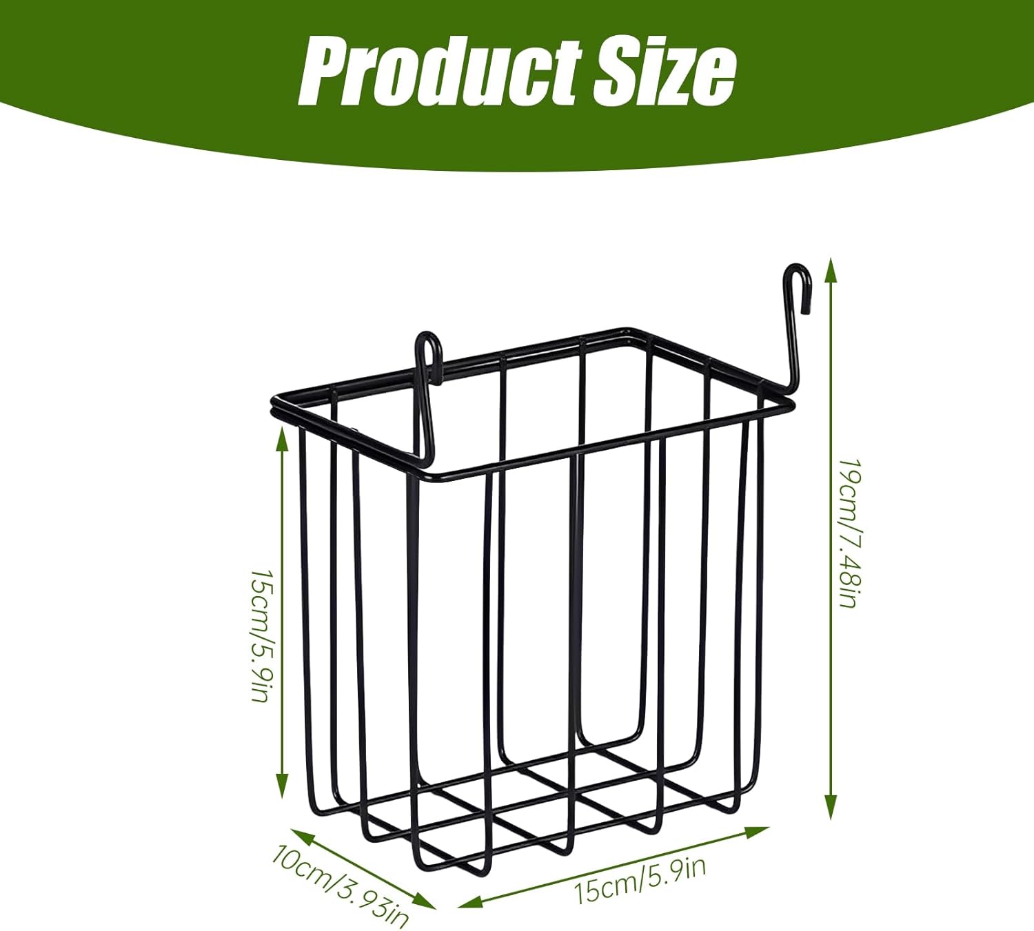 Detalle 2 de 2 PCS Rabbit Hay Feeder and Guinea Pig Hay Feeder – Metal Cage Food Racks