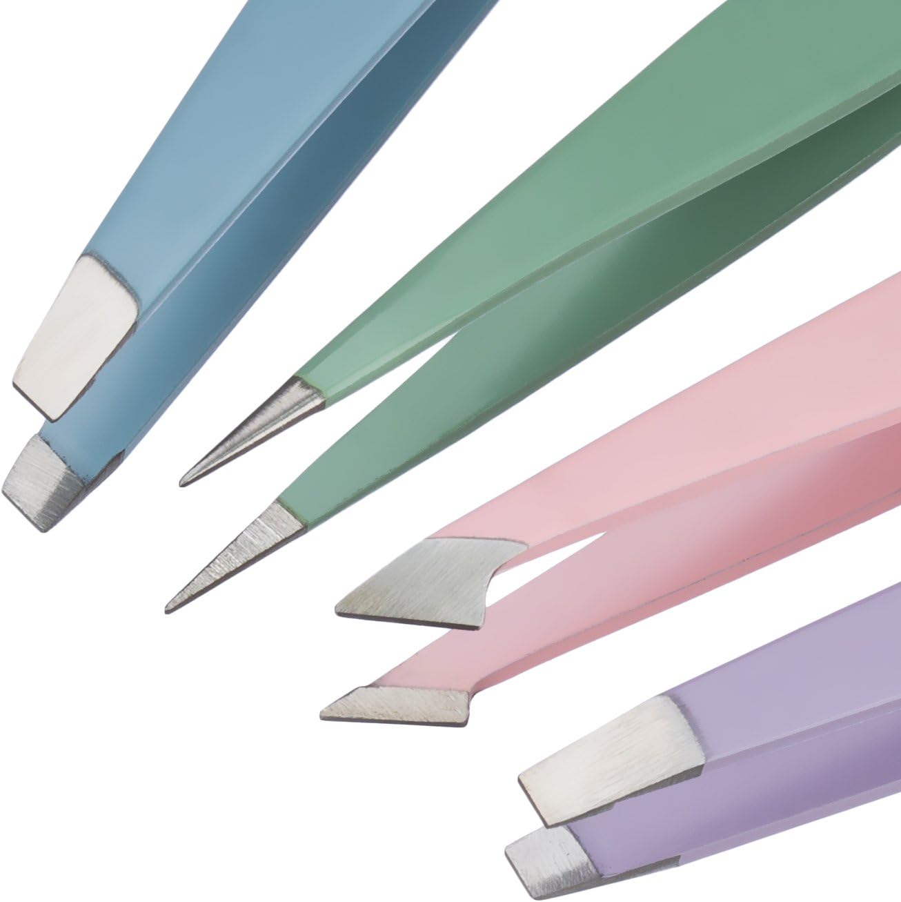 Thumbnail 4 de 4-Piece Professional Tweezers Set with Case – Stainless Steel, Precision for Eyebrows, Splinters & Ingrown Hair