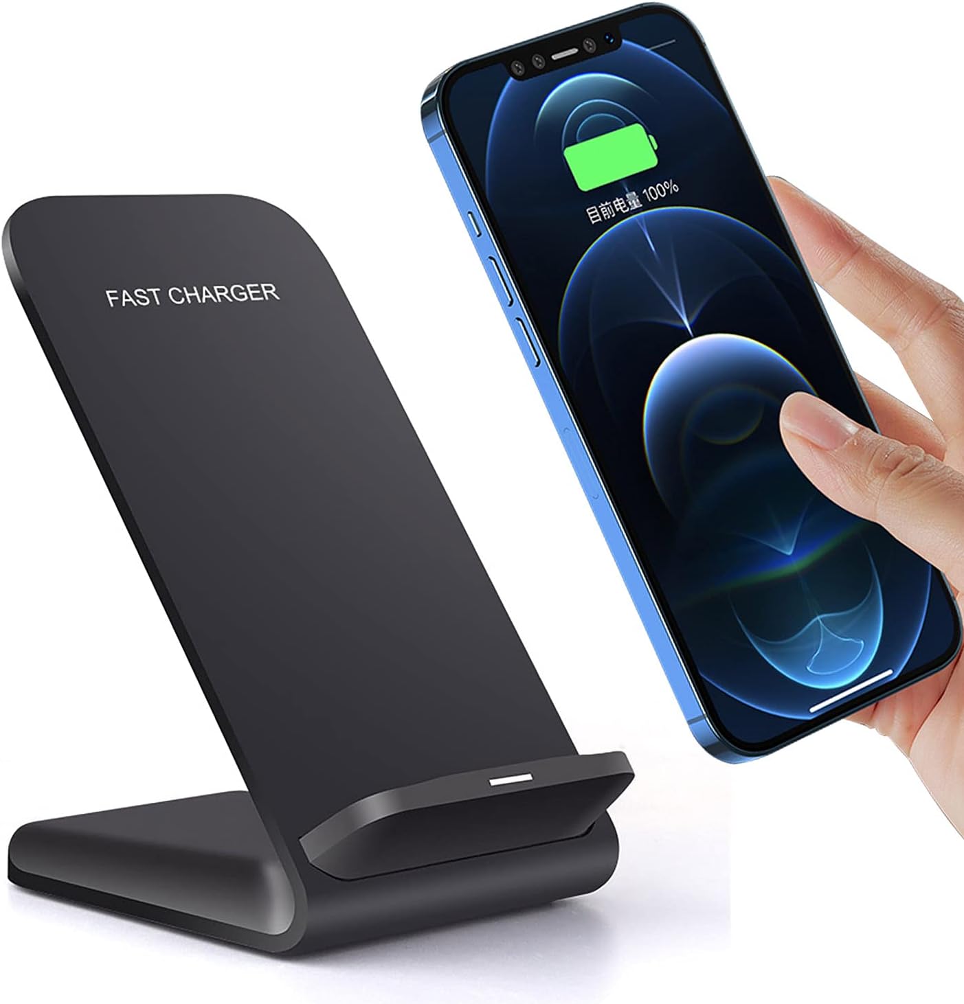 Detalle de Wireless Charger Stand: Broad Compatibility, Safe Fast Wireless Charging