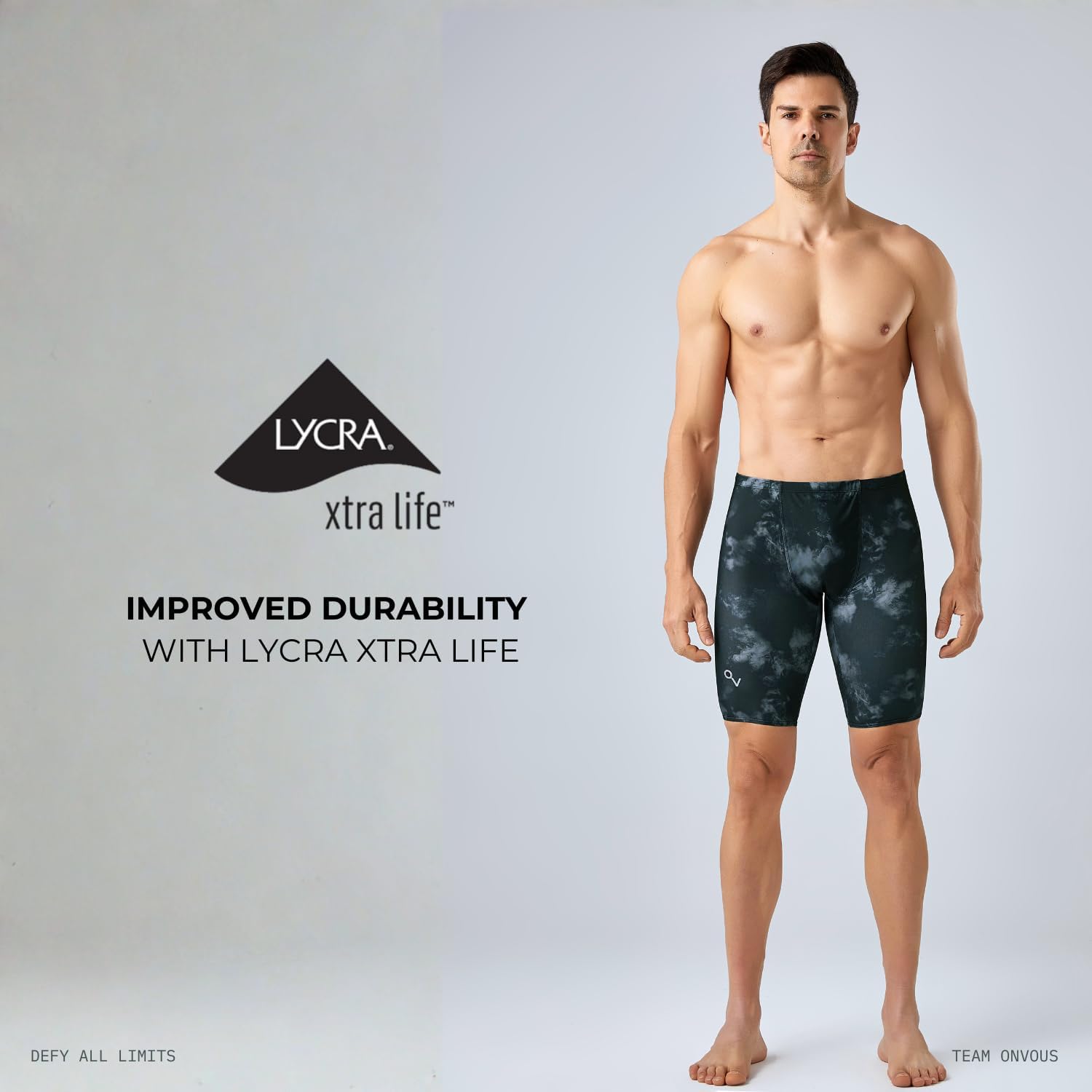 Detalle de Onvous Men's Swim Jammers, 4-Way Stretch, UPF 50+, Drawstring