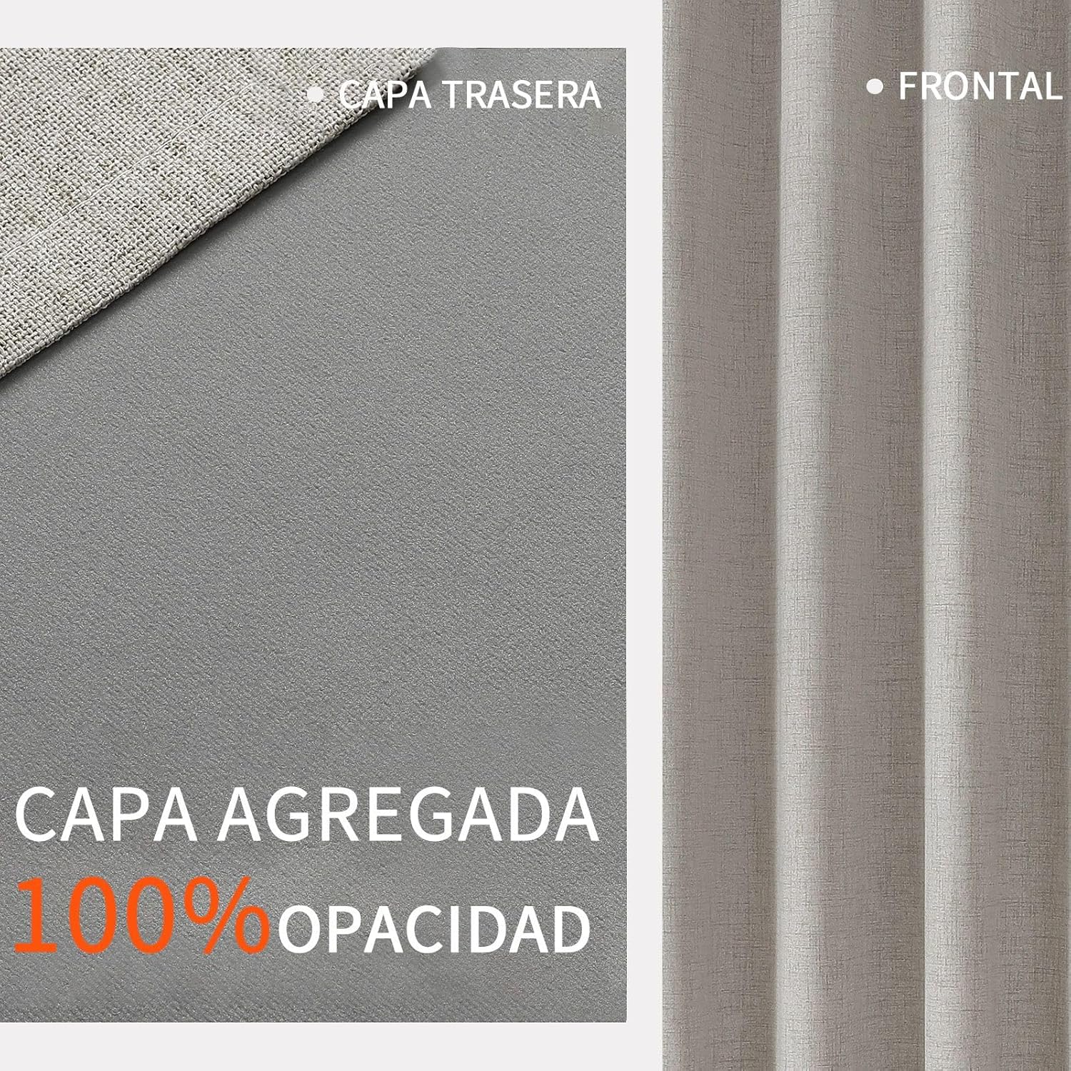 Thumbnail 2 de Joydeco Cortinas Opacas Blanco 2 piezas 💤