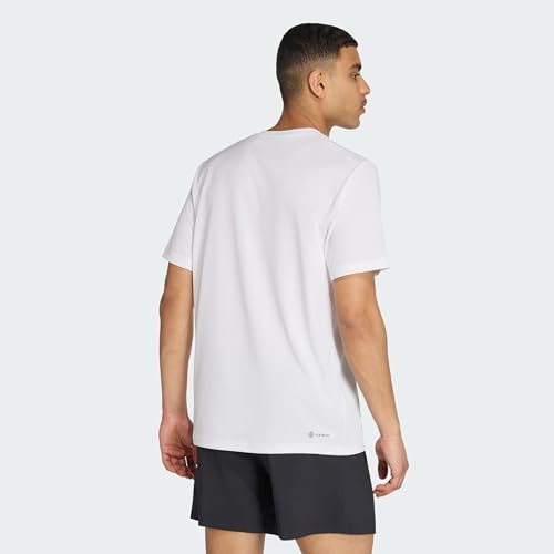 Detalle de adidas Hombre Train Essentials Training Shirt, White/Black, M