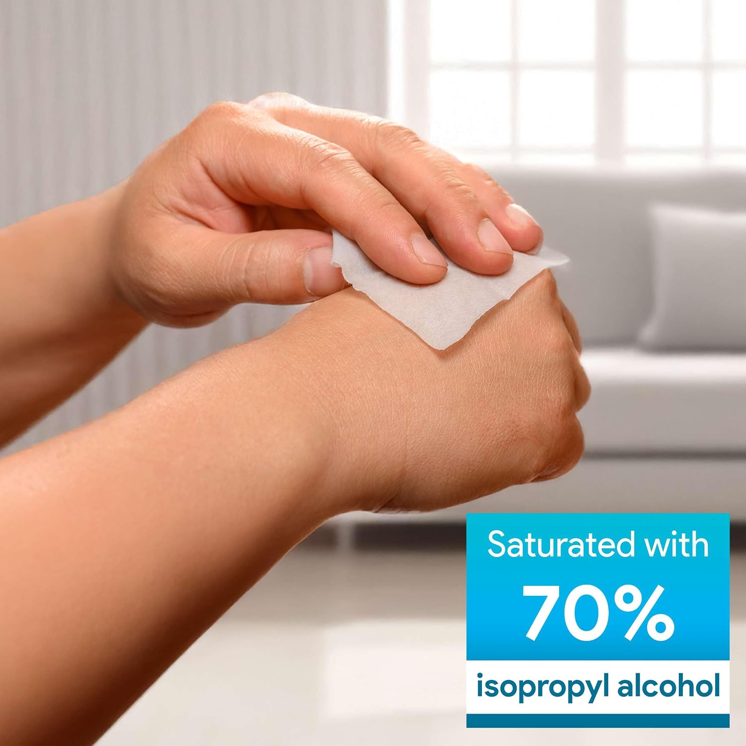 Detalle de TenderGentle Alcohol Prep Pads, 70% Isopropyl, Individually Wrapped, 200 Count