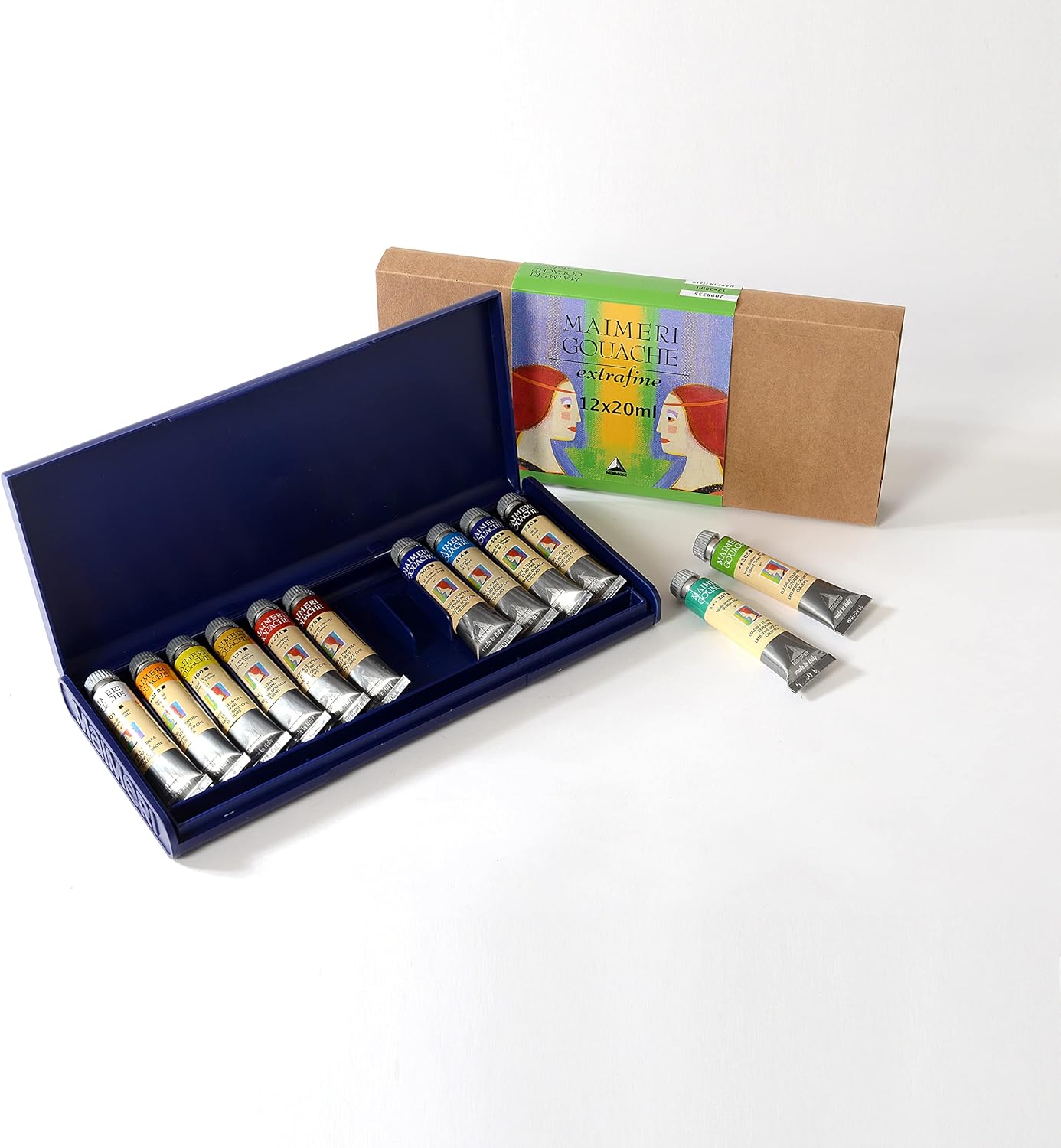 Thumbnail 1 de Maimeri Scatola in Plastica con 12 Tubi da 20 ml – Colori a Tempera Extrafini