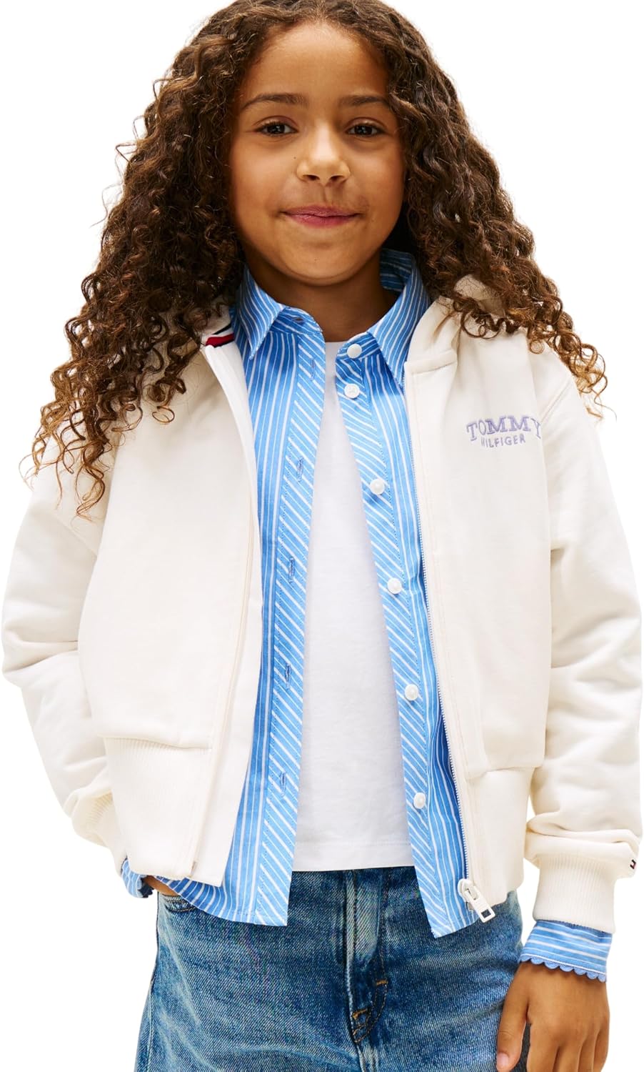 Detalle de Tommy Hilfiger Felpa Bimba KG0KG08988: stile daily e comfort per le occasioni di scuola