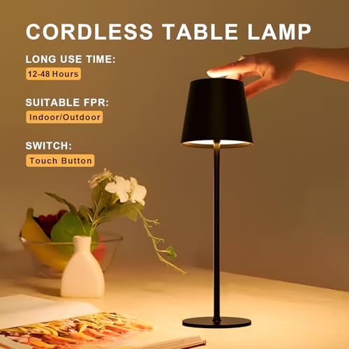 Thumbnail 8 de Lampe de Table LED Dimmable Sans Fil – Lot de 2 par Liyabber