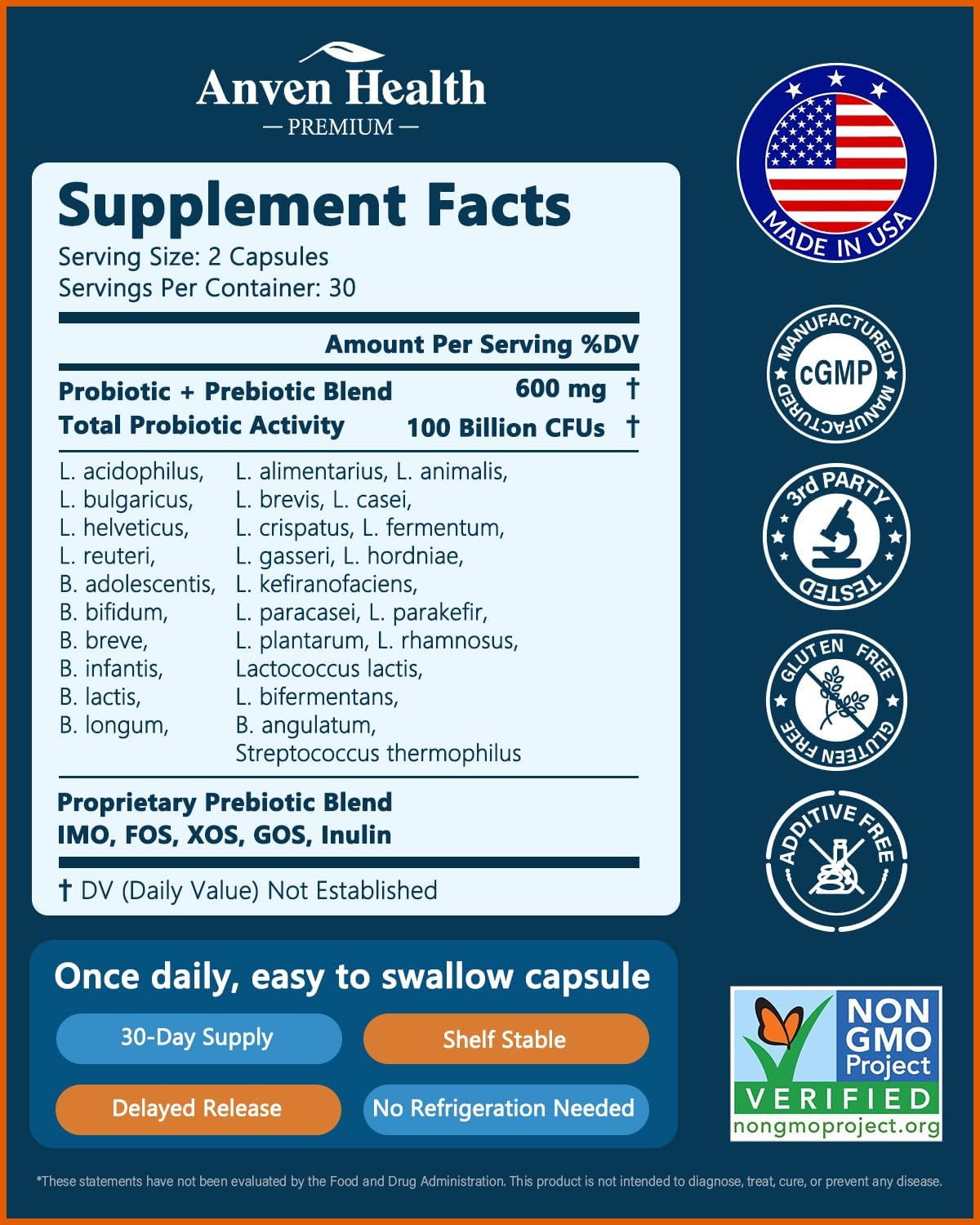 Thumbnail 6 de Anven probiotic supplement, 100 billion CFU