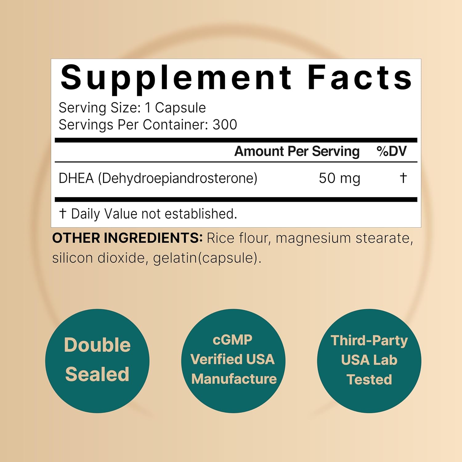 Detalle 2 de NatureBell DHEA Supplement 50 mg