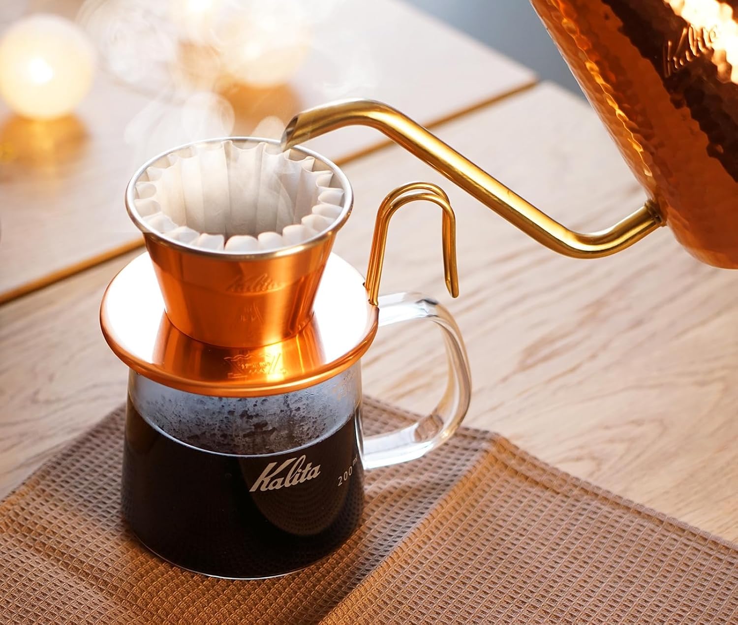 Detalle de Carita copper coffee dripper