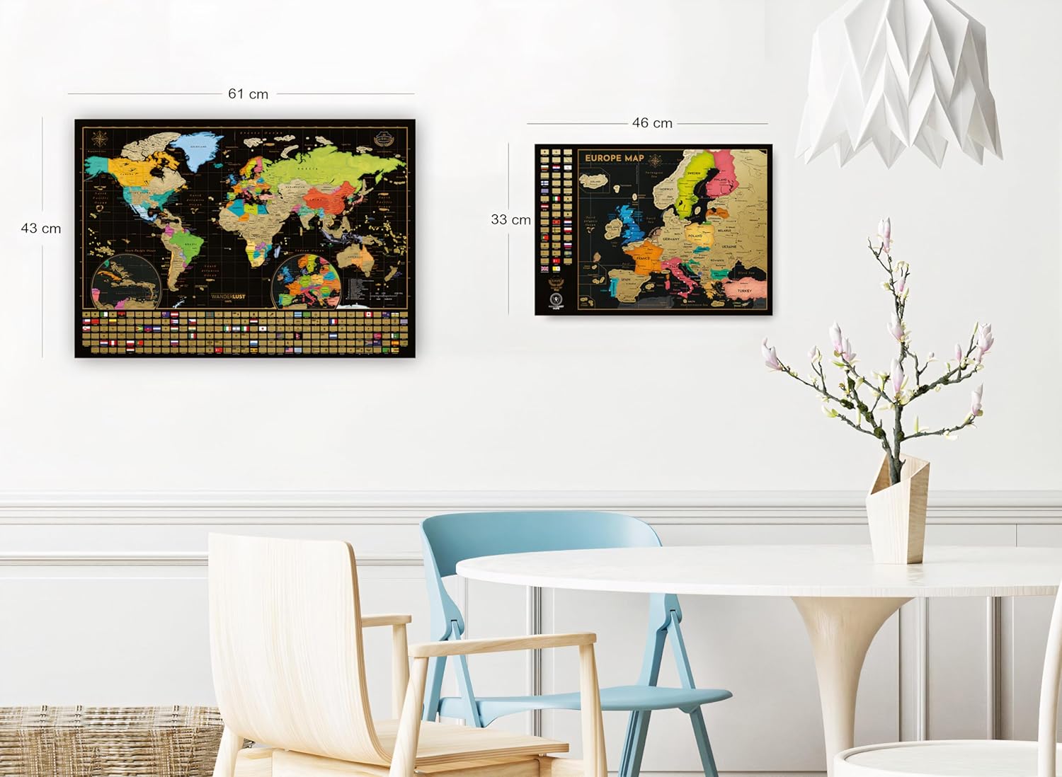 Thumbnail 1 de W WANDERLUST MAPS Carte du Monde à gratter 61×43 cm 🗺