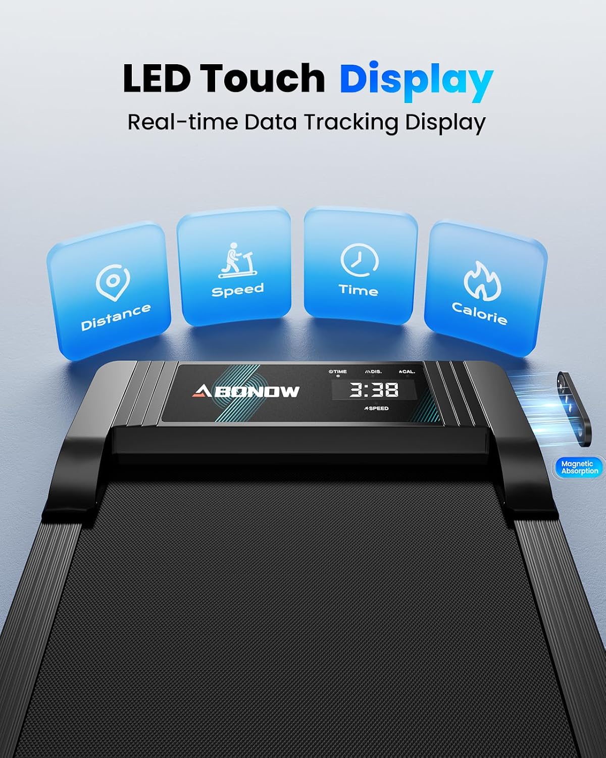 Thumbnail 6 de Abonow Under-Desk Walking Pad Treadmill with 12% Manual Incline, 2.5 HP Motor