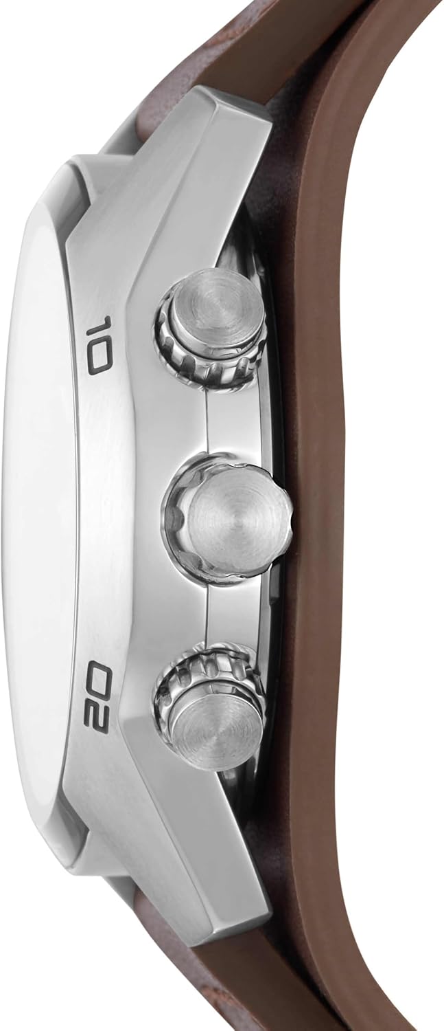 Detalle de Fossil Coachman da uomo: cronografo al quarzo con cinturino in pelle 44 mm