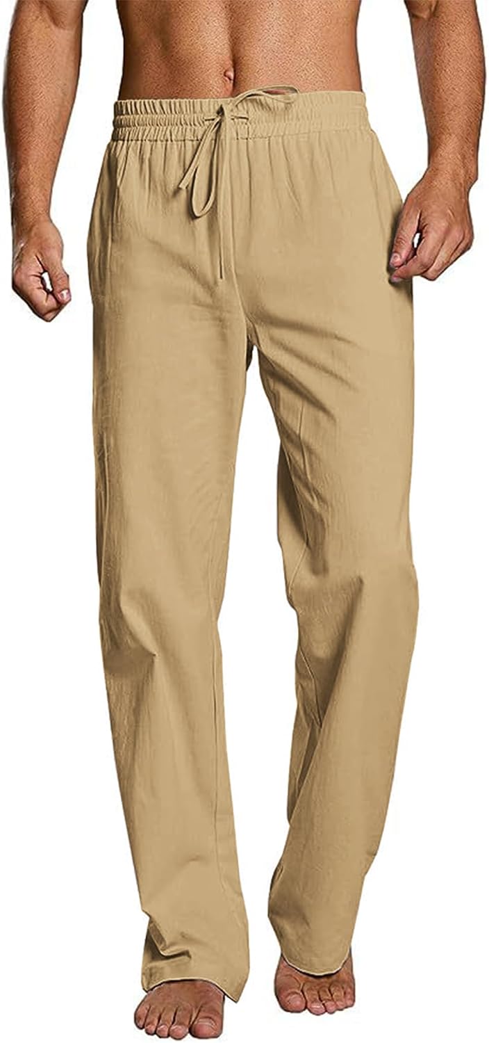 Thumbnail 5 de Linen trousers loose fit straight leg