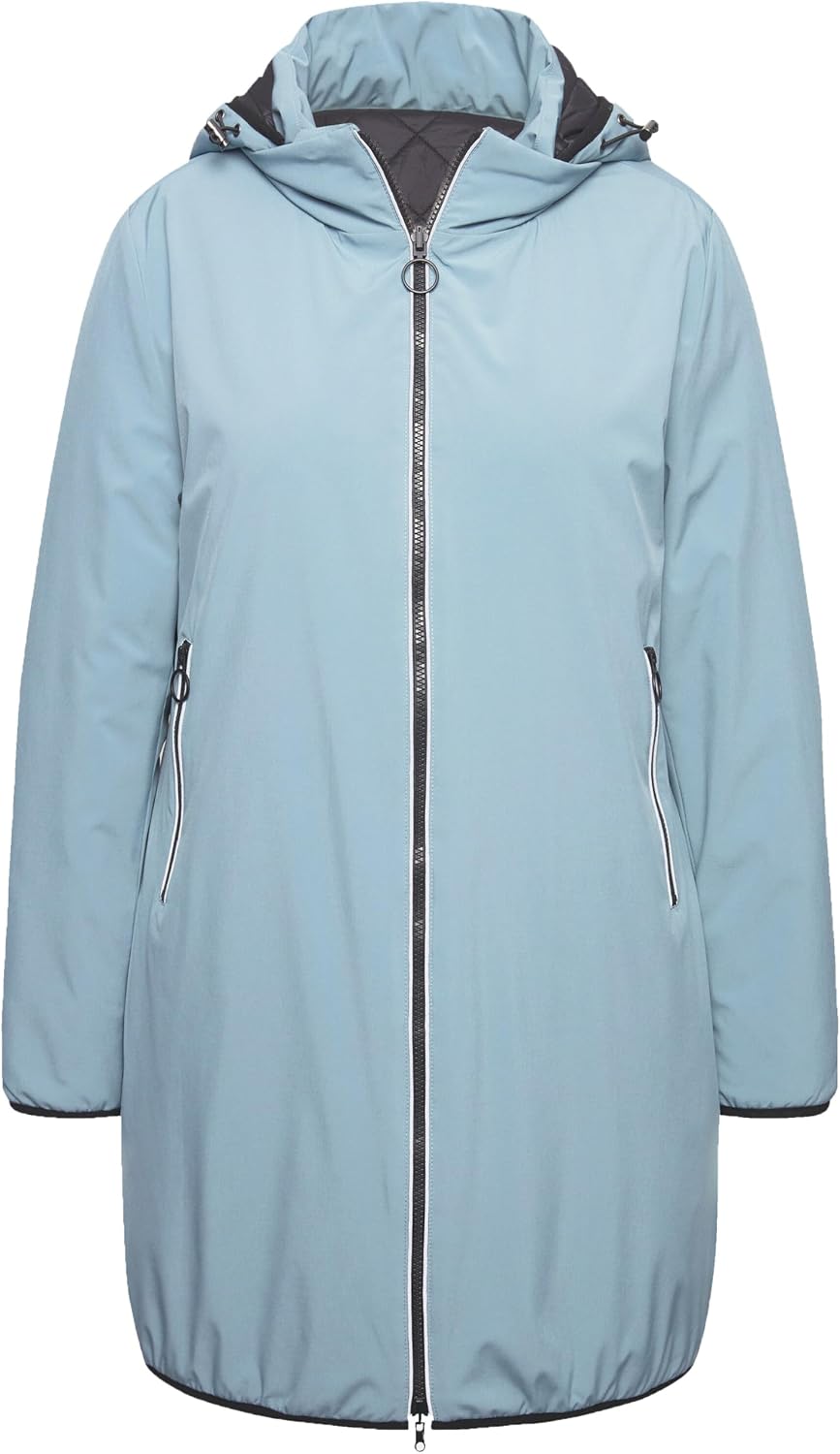 Detalle de Ulla Popken Hyprar Wende-steppjacke Reflektor, veste réversible à capuche amovible - lot de 1