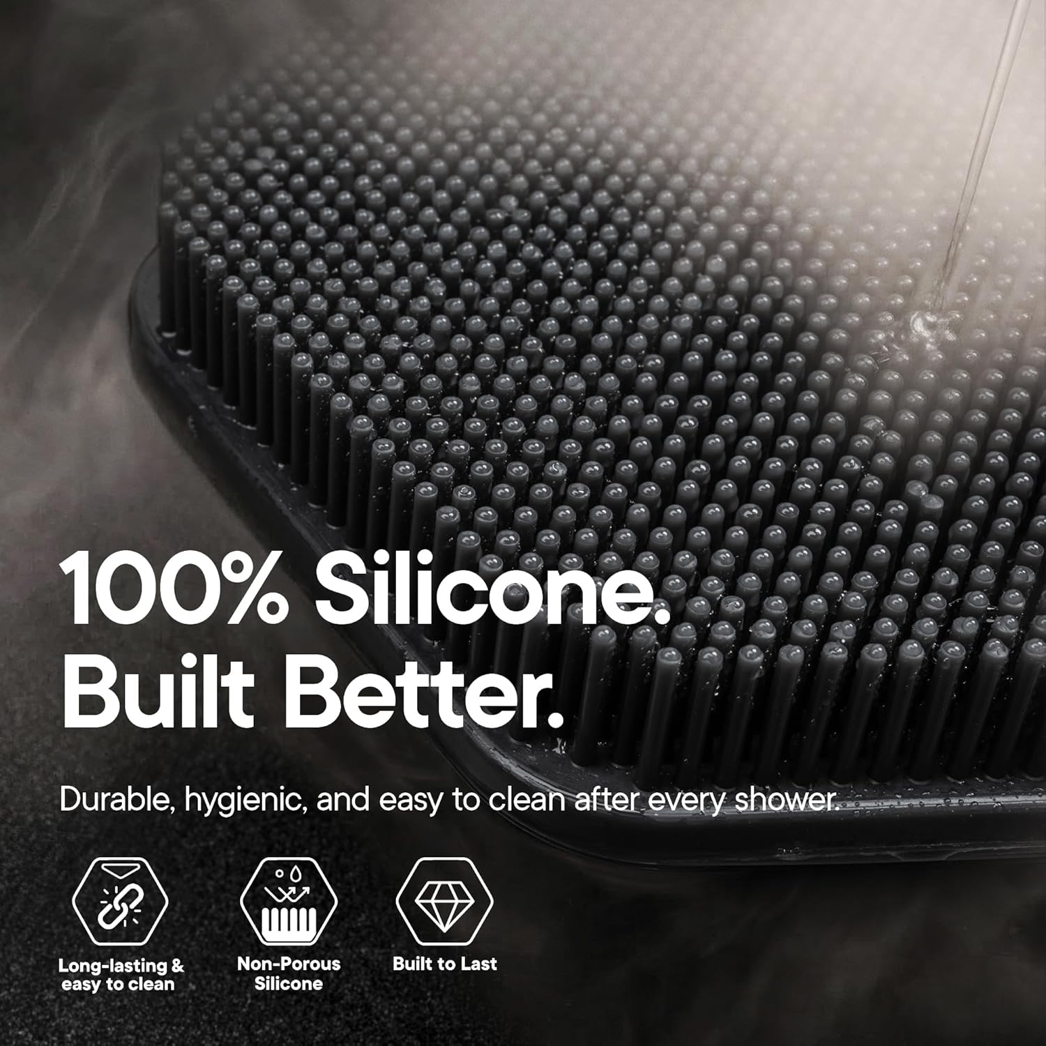 Thumbnail 5 de TOOLETRIES Silicone Back Scrubber for Shower, Bath Brush – Charcoal