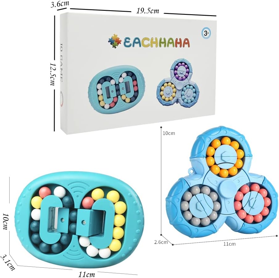 Detalle de EACHHAHA 2 Pieces Magic Beans Set — Rotating Cube Puzzle for Mind, Hands and Focus
