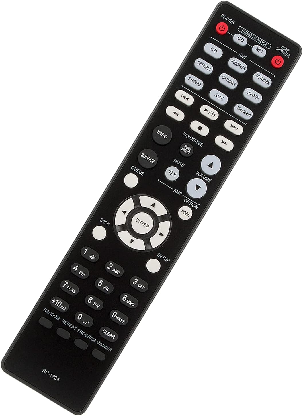 Detalle 2 de ALLIMITY RC-1234 Replaced Remote Control for Denon Integrated Amplifiers (RC1234, PMA-600NE, PMA-1600NE, DCD-600NE)