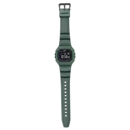 Detalle 2 de Casio W-218H-3BVEF: reloj digital deportivo resistente al agua con cronómetro y calendario