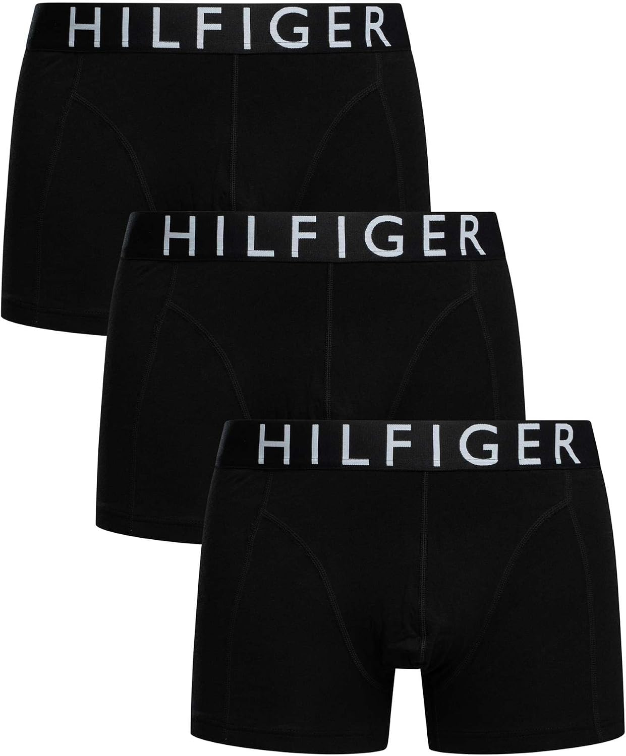 Detalle de Tommy Hilfiger Boxers Lot de 3 Homme avec Ceinture Logo – Confort et style sans couture