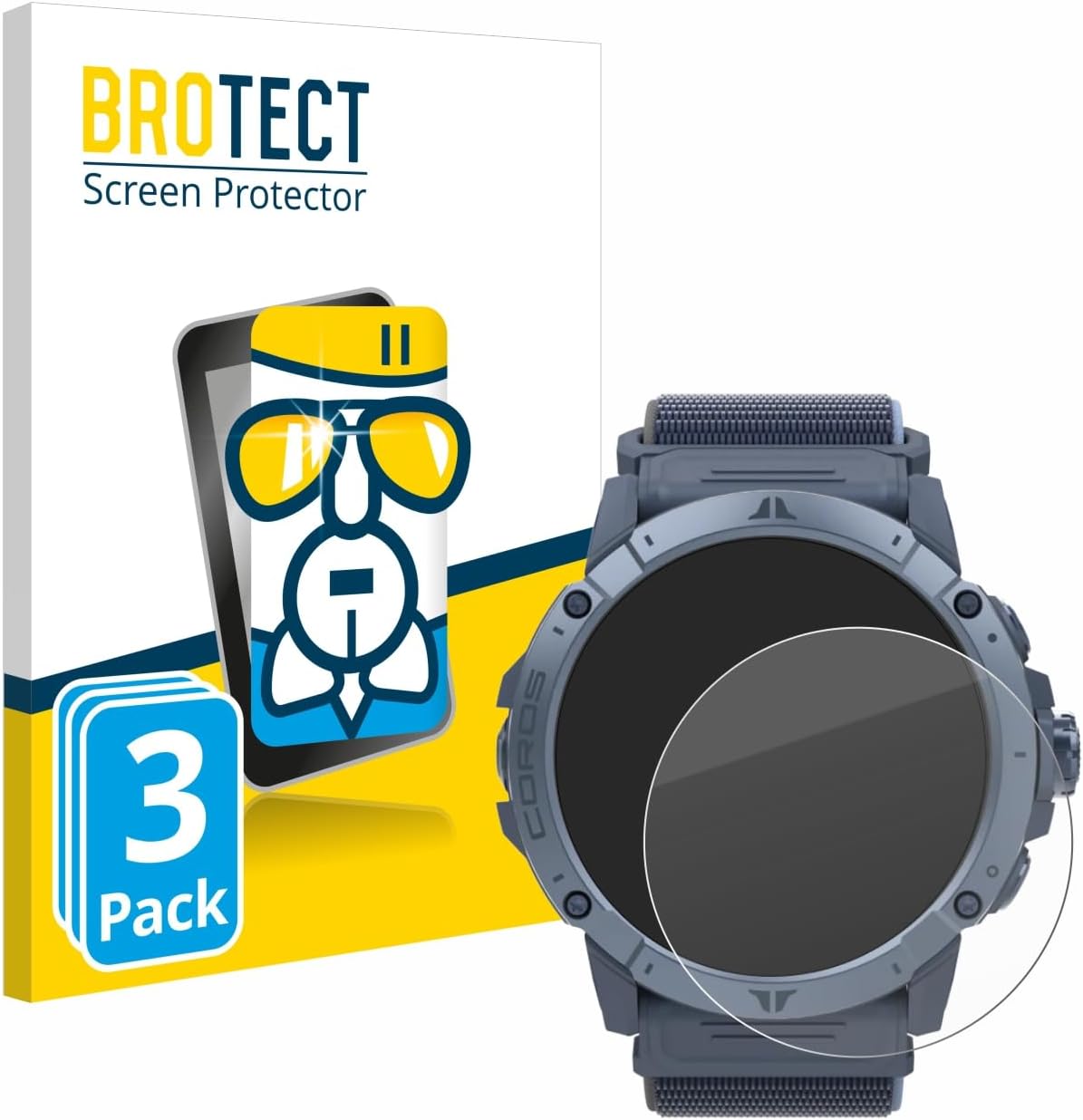 Thumbnail 1 de brotect Glass Screen Protector Film for Coros Vertix 2S (3 Pack) – Glass-Foil 9H Protection