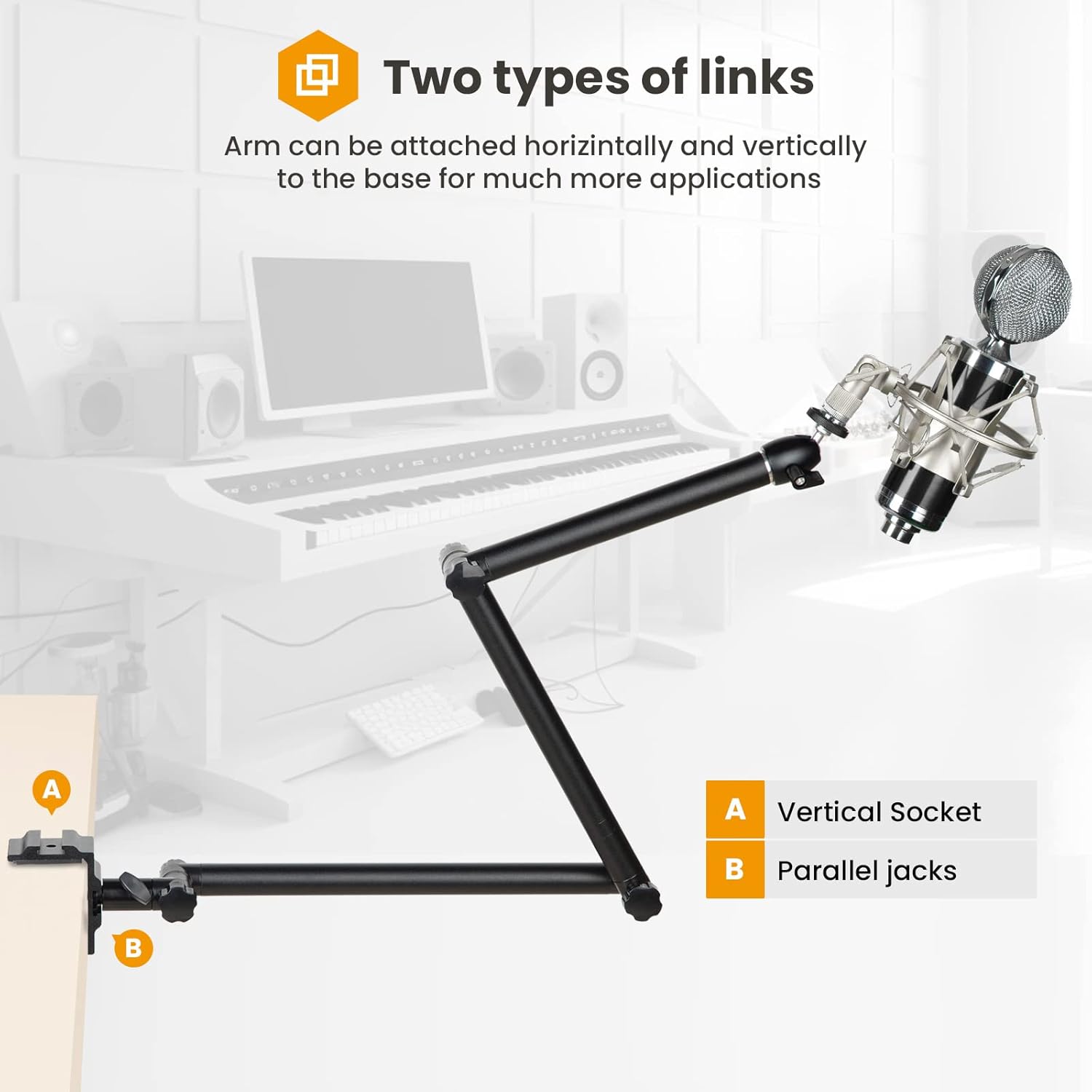 Thumbnail 4 de TARION Camera Desk Mount Stand – Overhead Arm for DSLR with 360° Rotating Ballhead and 2 kg Load